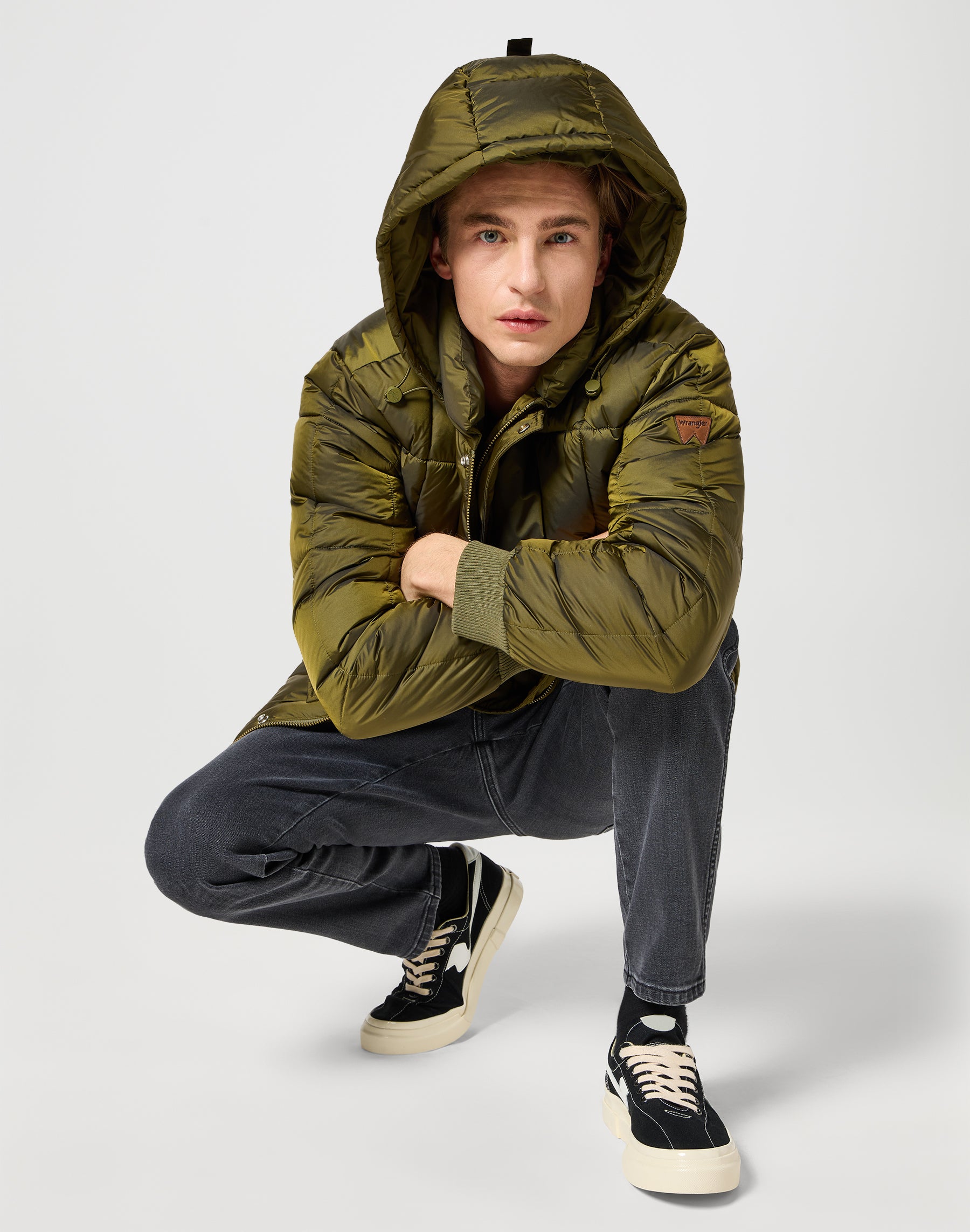Parka Jacket in Ivy Green Vestes Wrangler