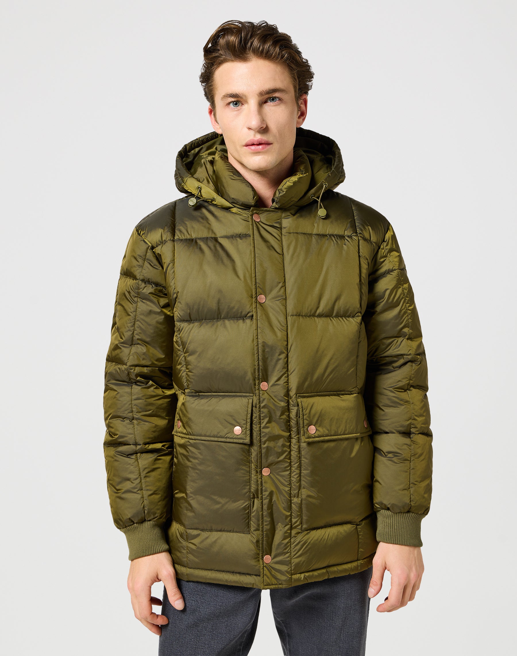Parka Jacket in Ivy Green Vestes Wrangler