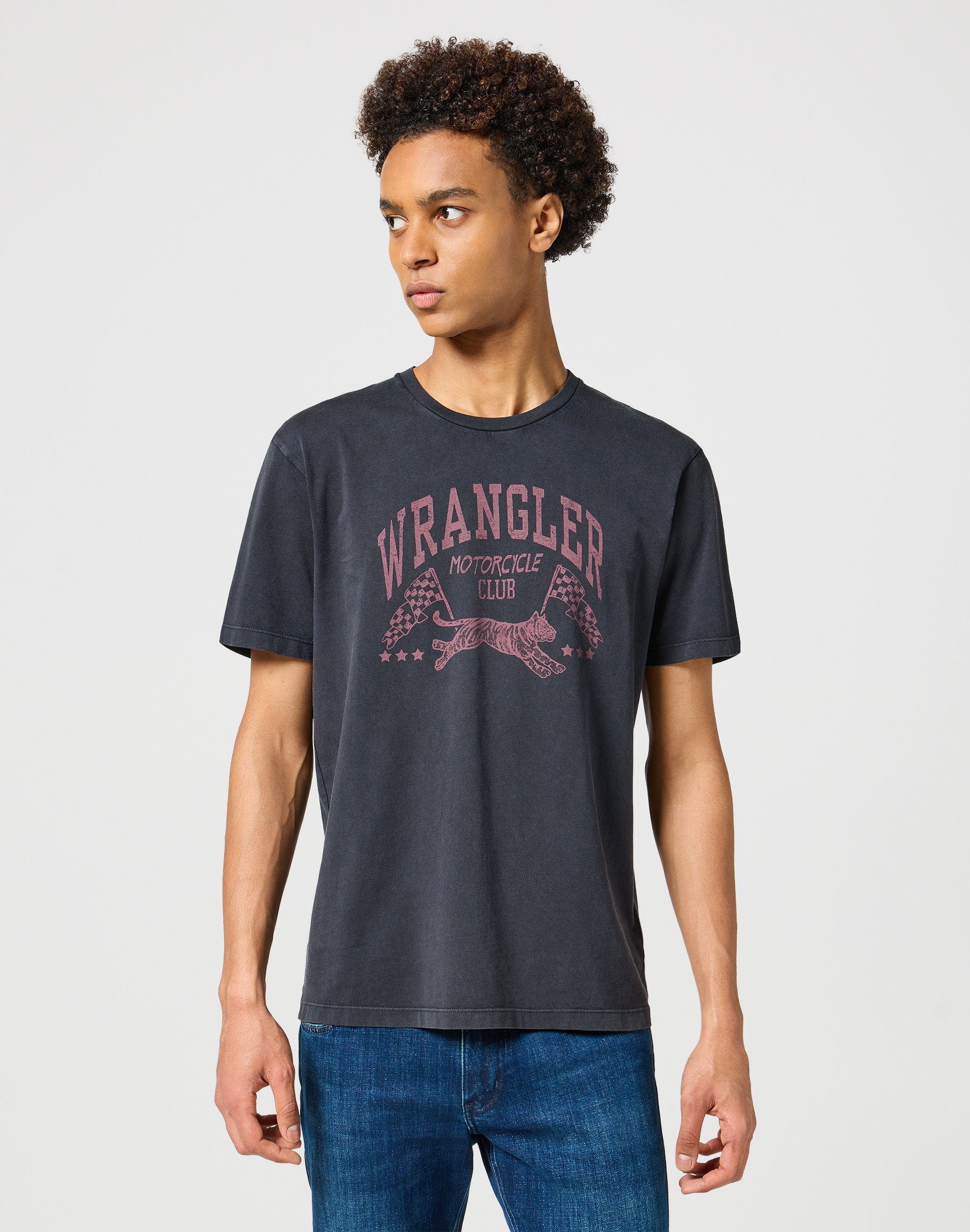 Graphic Tee in Faded Black T-shirts Wrangler