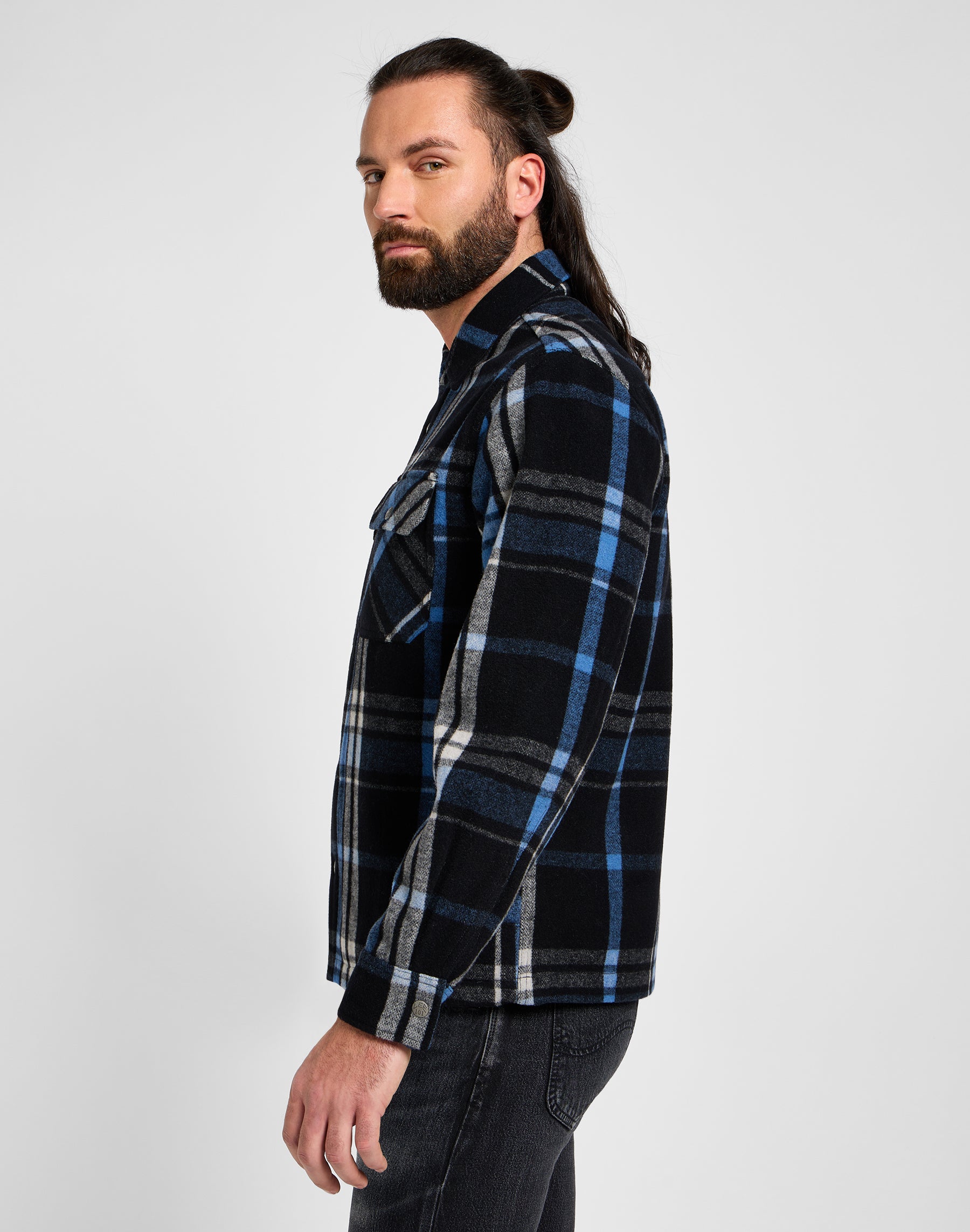101 Wool Overshirt in Black Chemises Lee