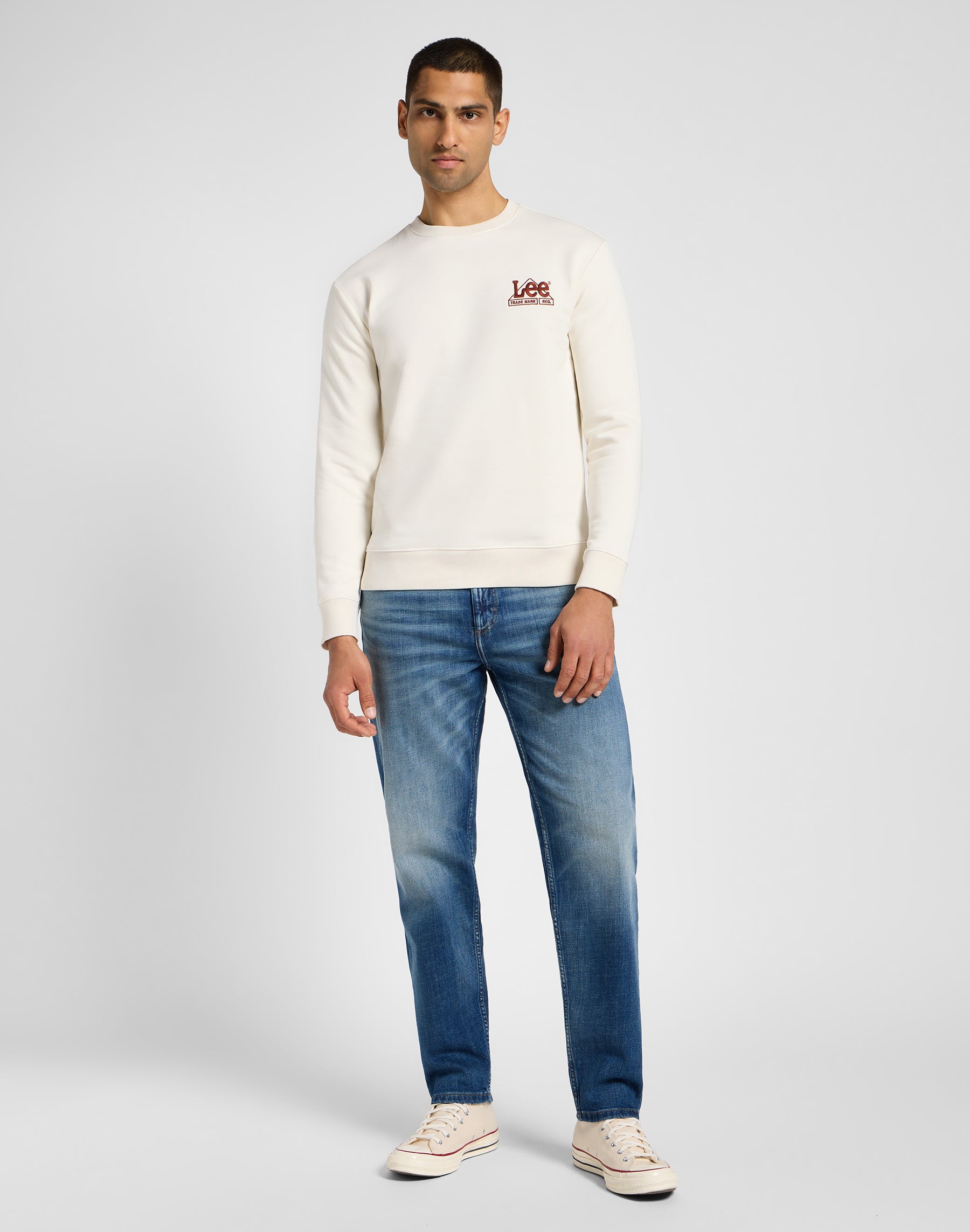 Sweat-shirt ras du cou Seasonal en écru Sweatshirts Lee