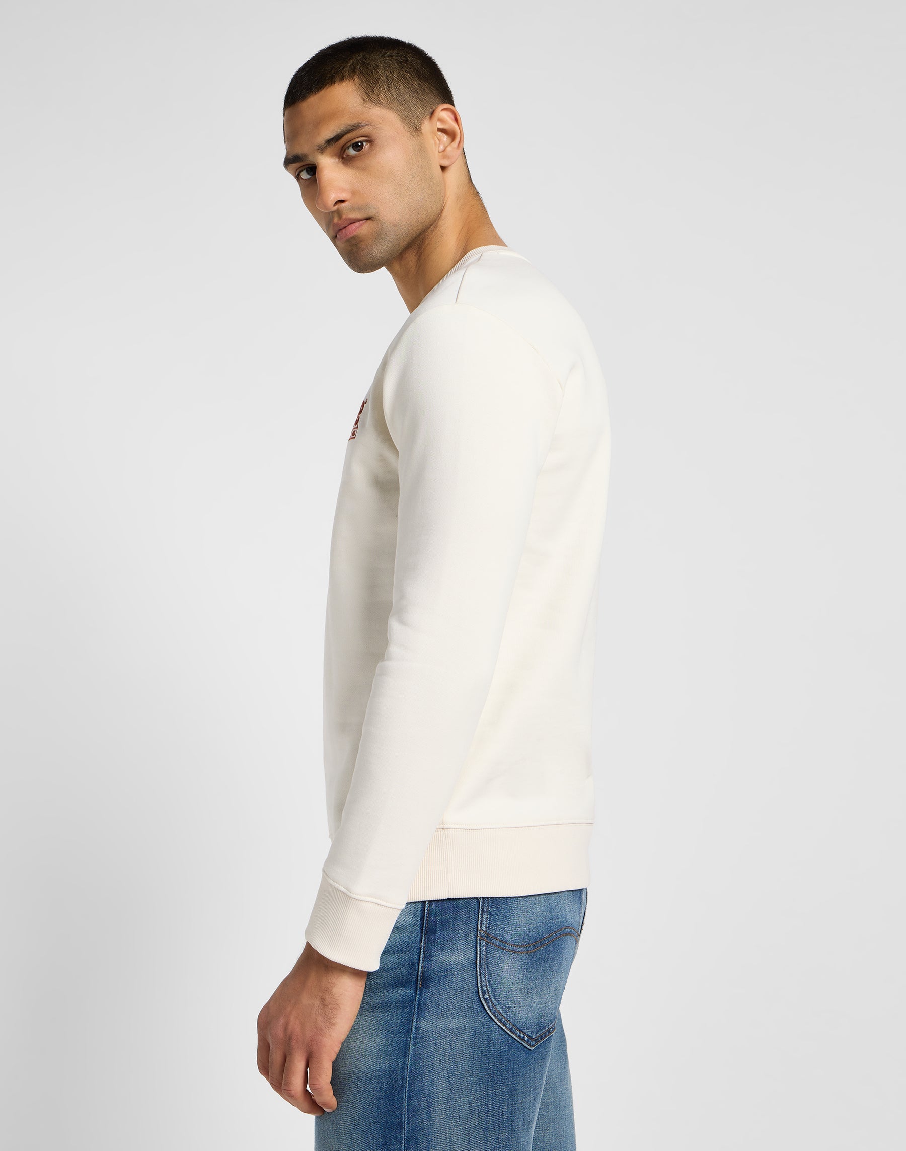 Sweat-shirt ras du cou Seasonal en écru Sweatshirts Lee