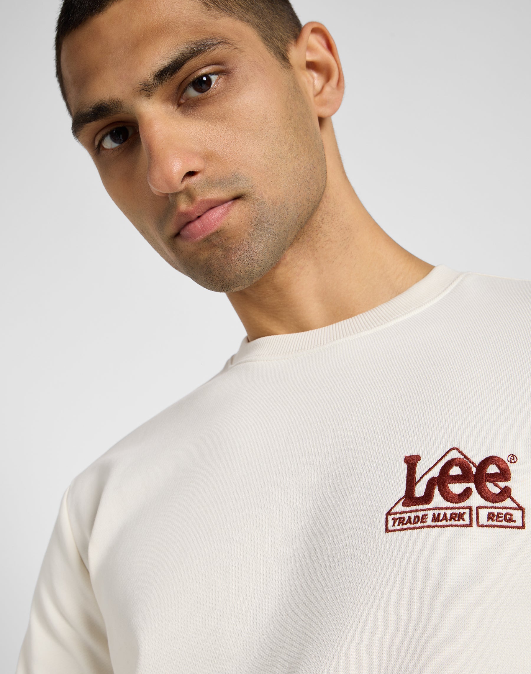 Sweat-shirt ras du cou Seasonal en écru Sweatshirts Lee