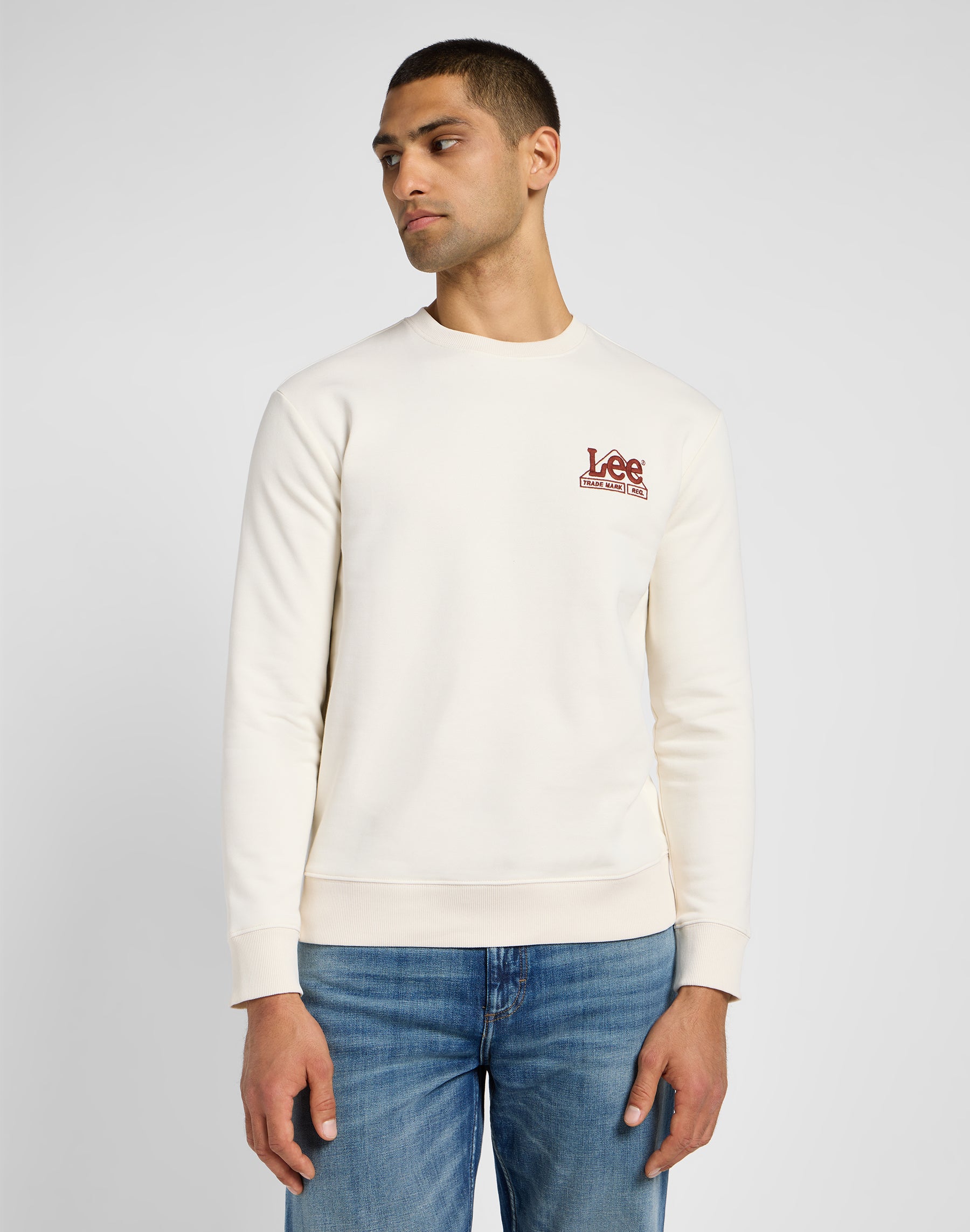 Sweat-shirt ras du cou Seasonal en écru Sweatshirts Lee