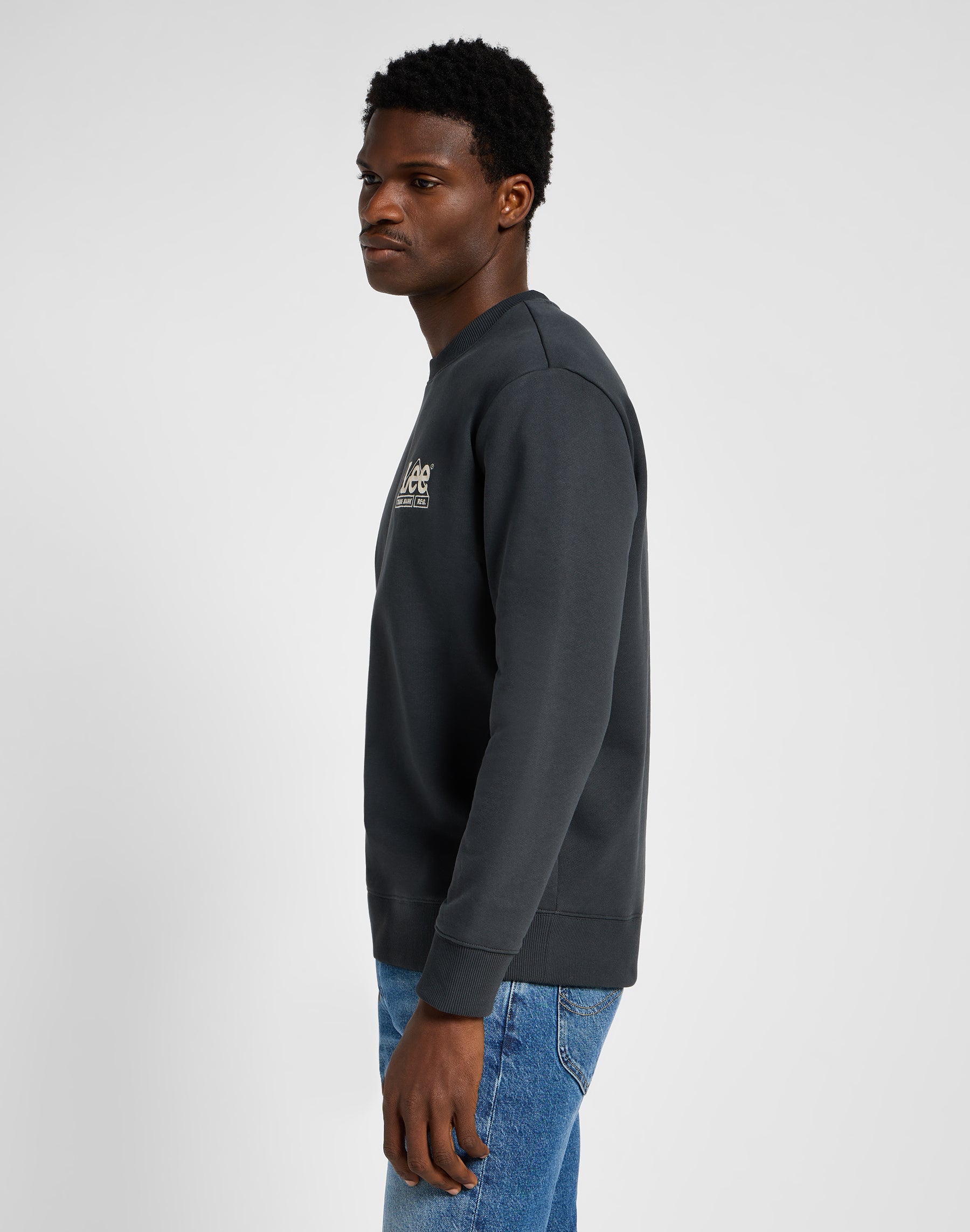 Sweat-shirt ras du cou Seasonal en noir délavé Sweatshirts Lee
