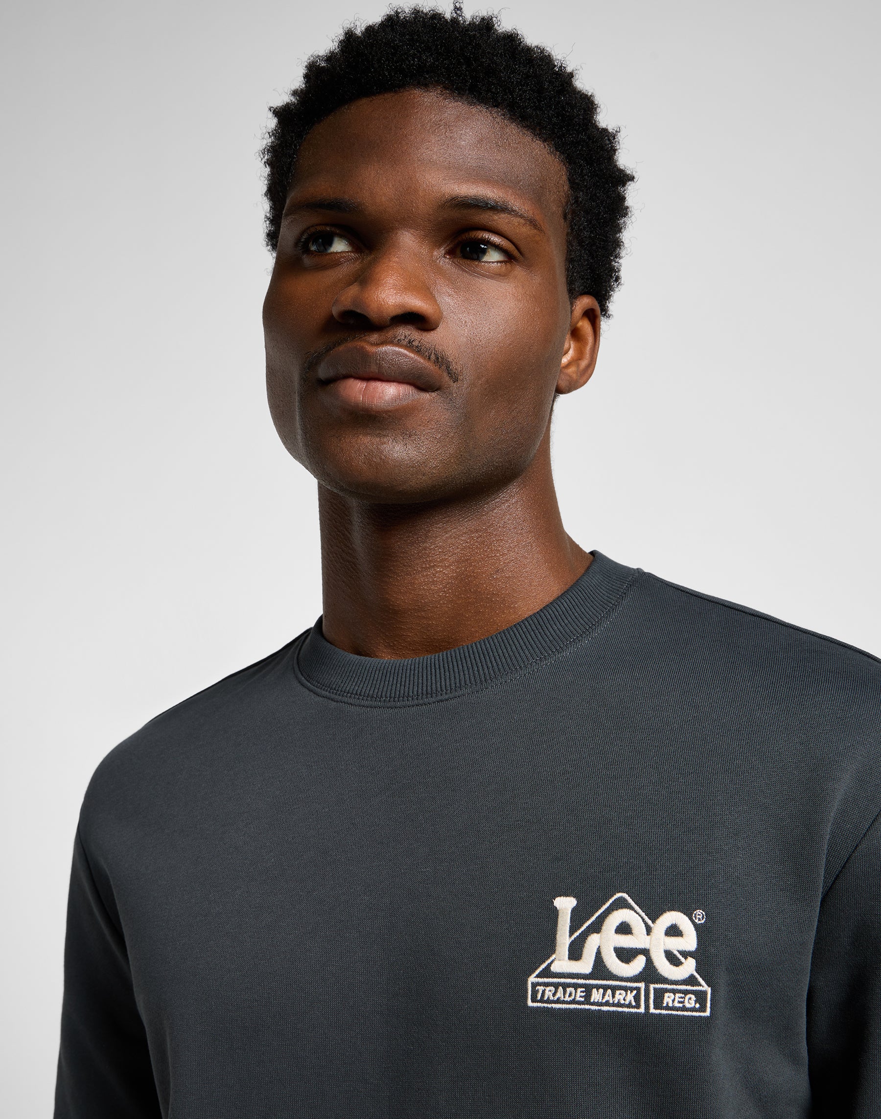 Sweat-shirt ras du cou Seasonal en noir délavé Sweatshirts Lee