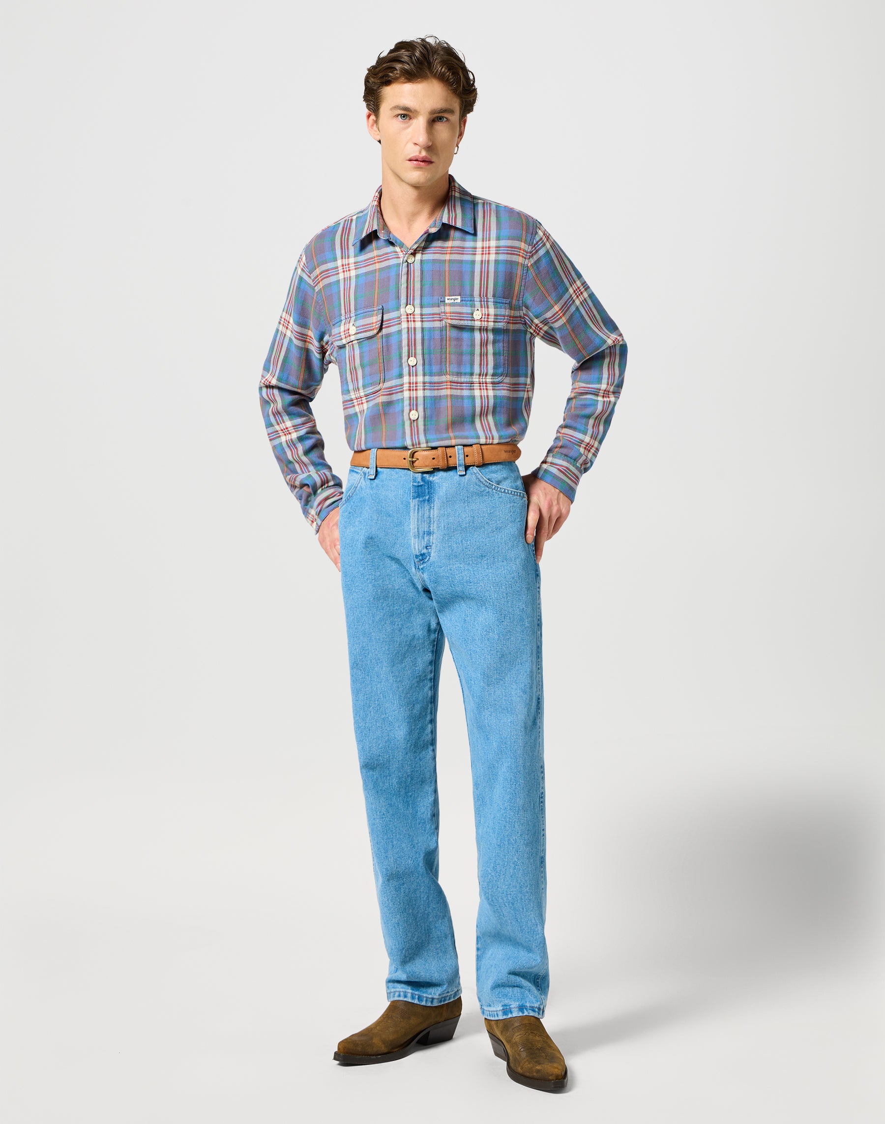 Bombato Belt in Dark Cognac Ceinture Wrangler