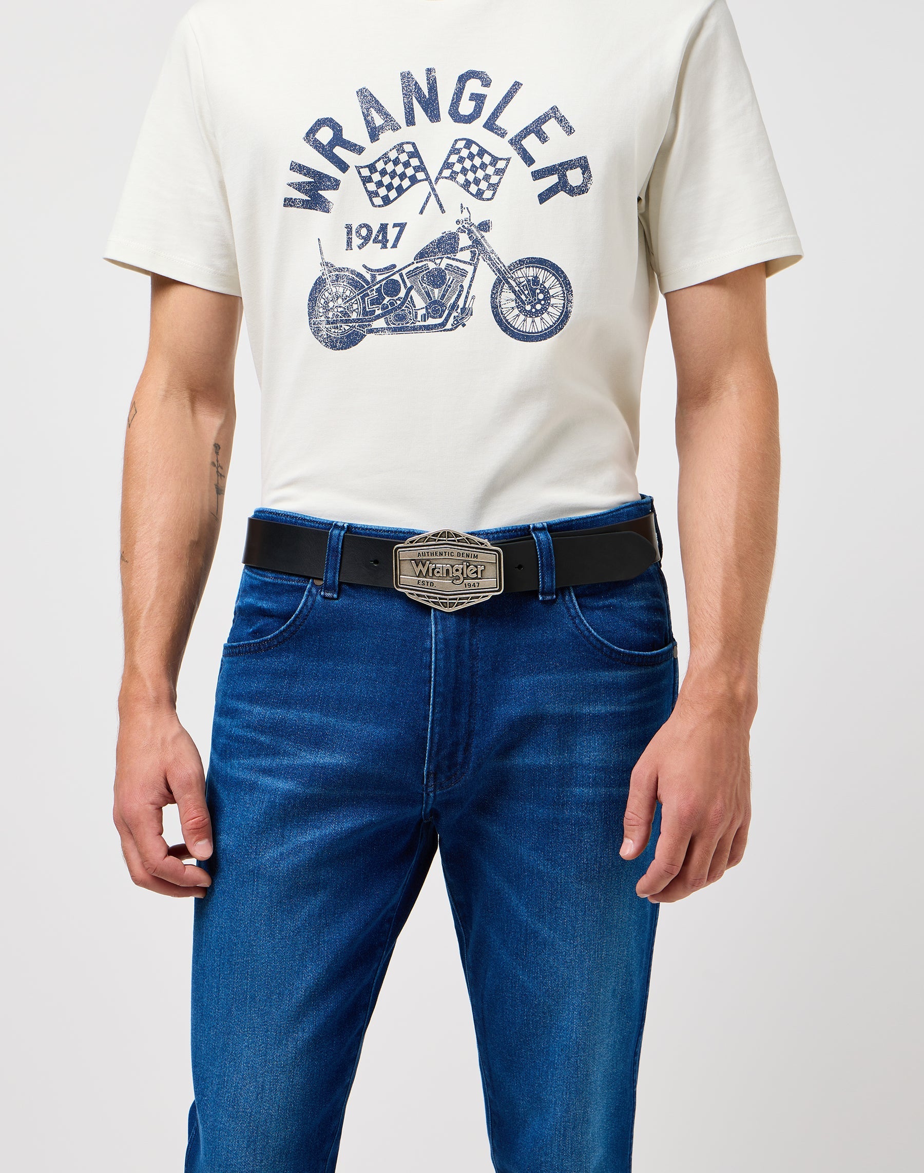 Big Buckle Belt in Black Ceinture Wrangler