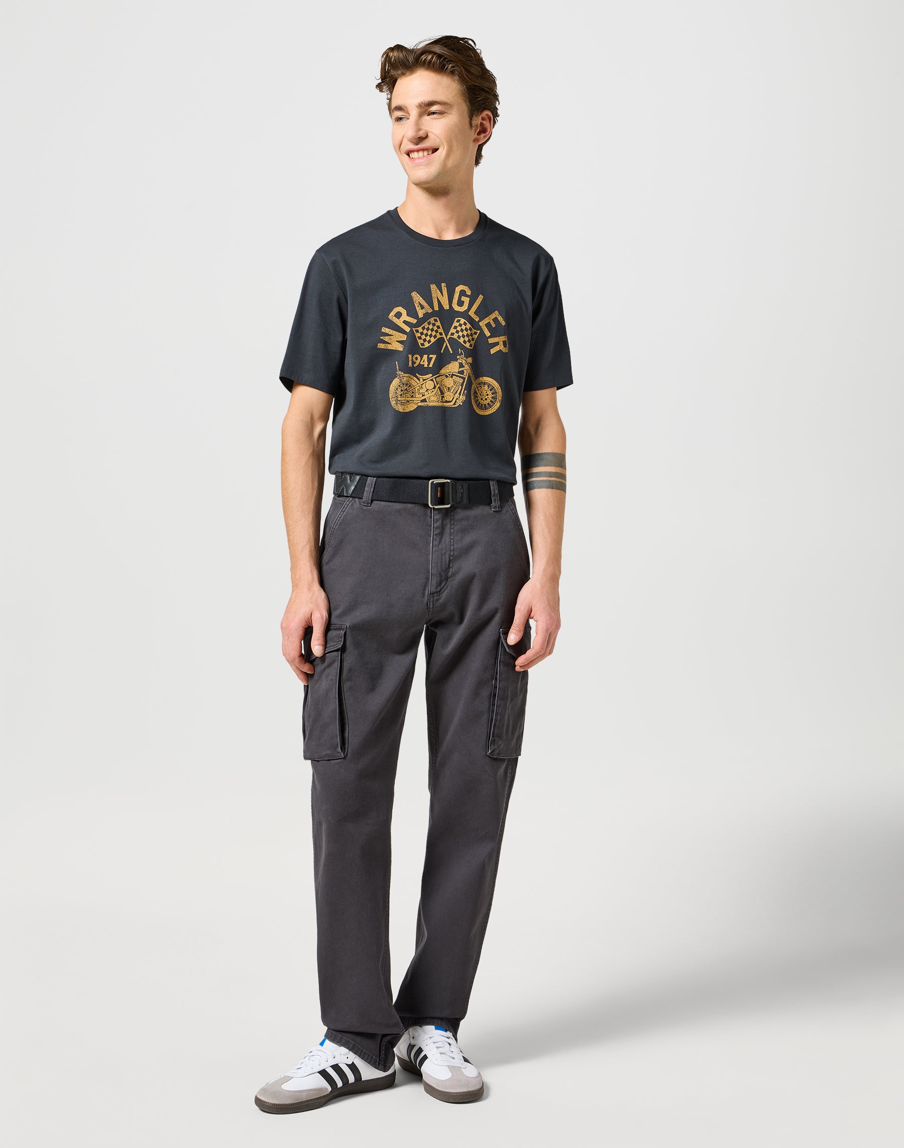 Webbing Belt in Black Ceinture Wrangler