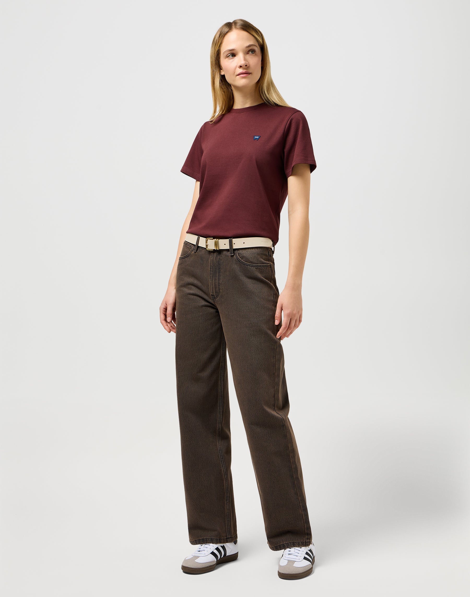 Double Up Belt in Cream Ceinture Wrangler