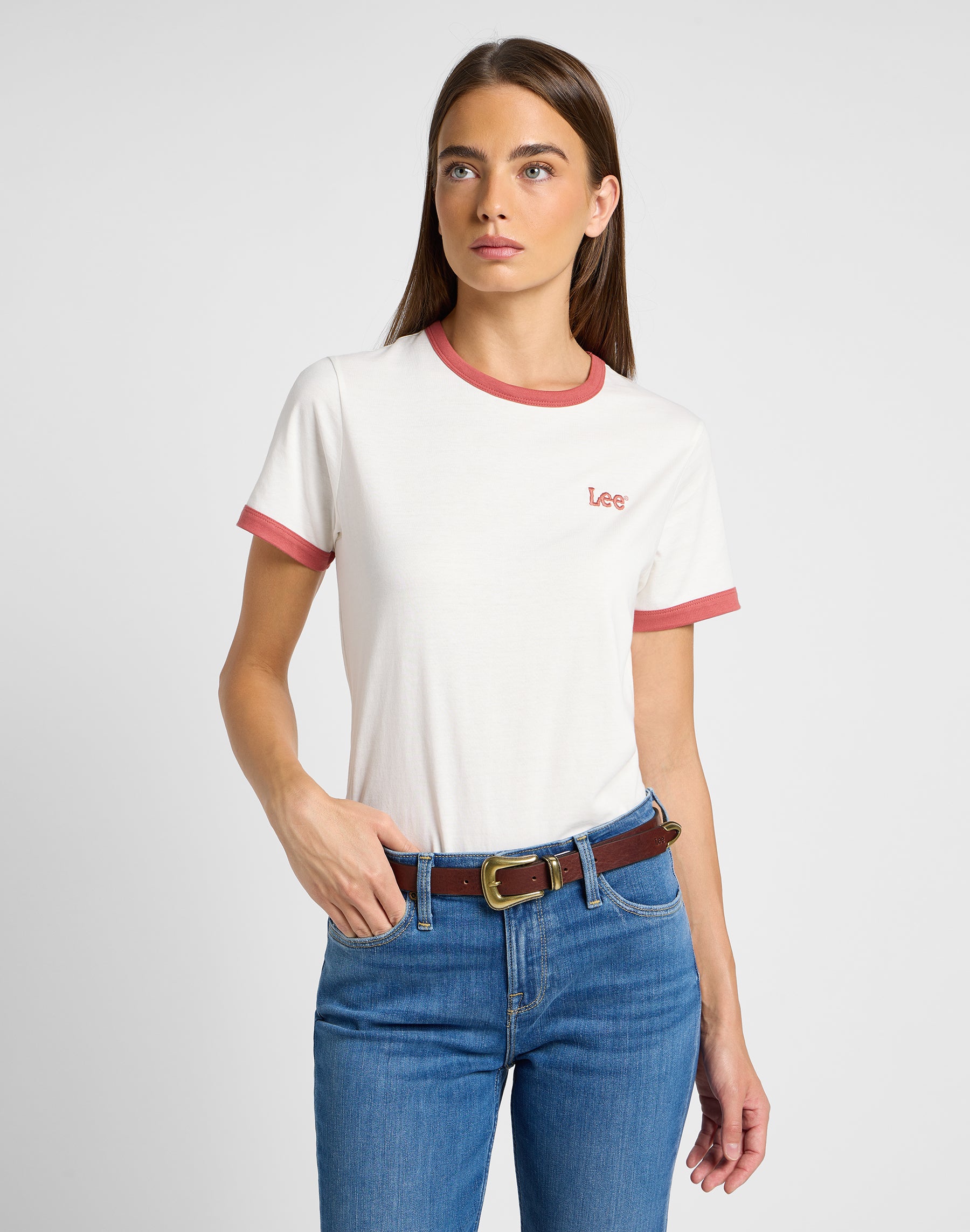 Buckle Belt in Dark Brown Ceinture Lee