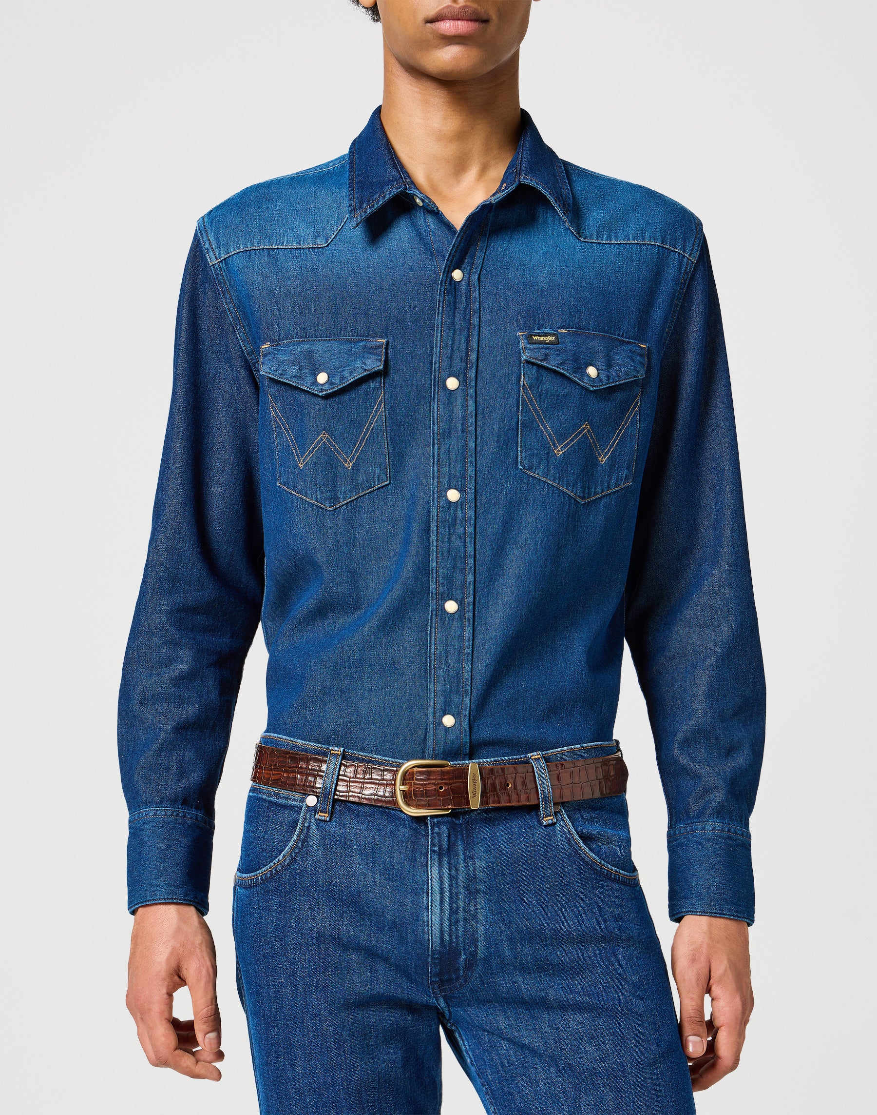 Easy Belt en alligator gaufré Ceinture Wrangler