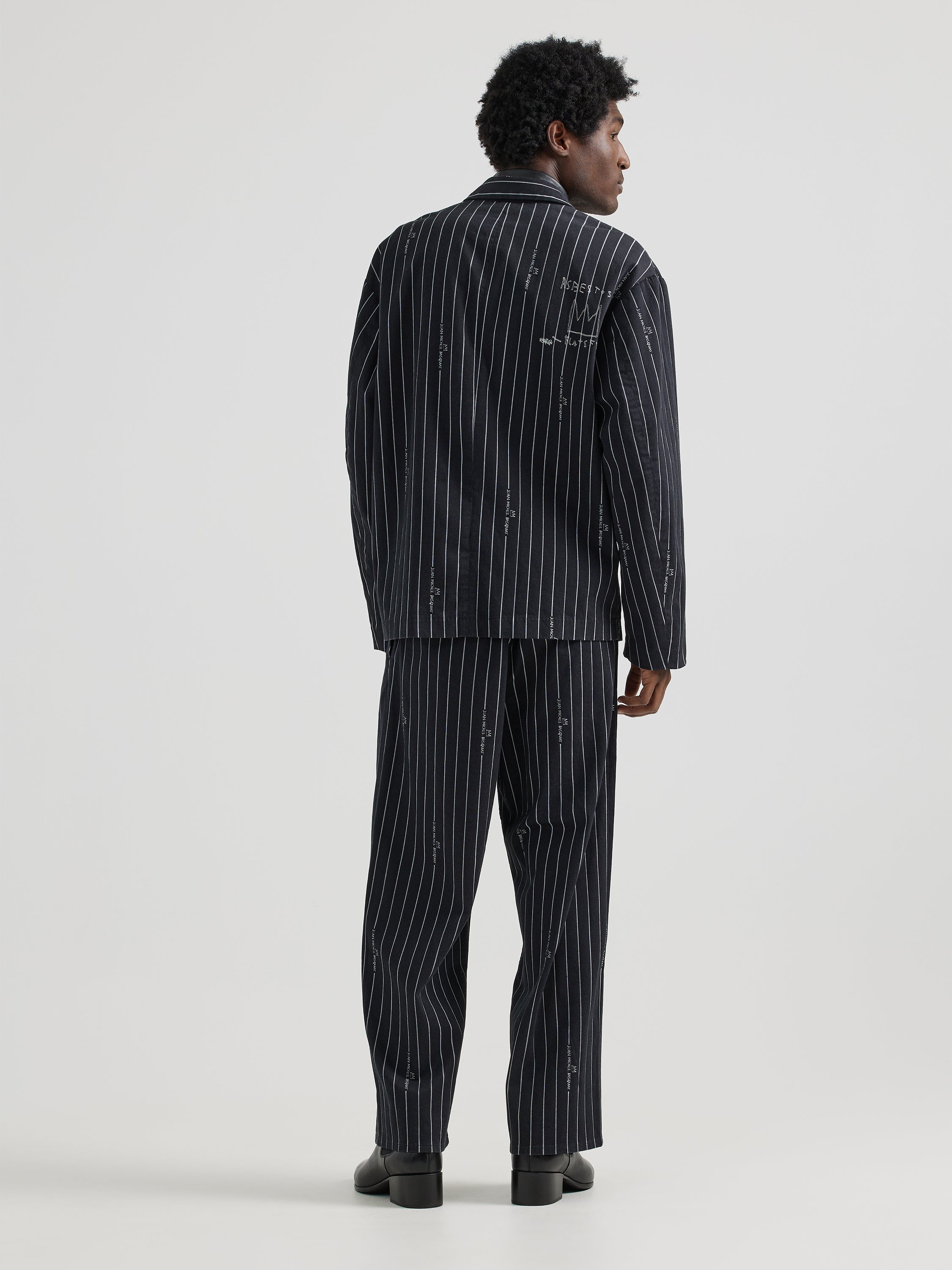 JMB Striped Pantalon en Noir Lee