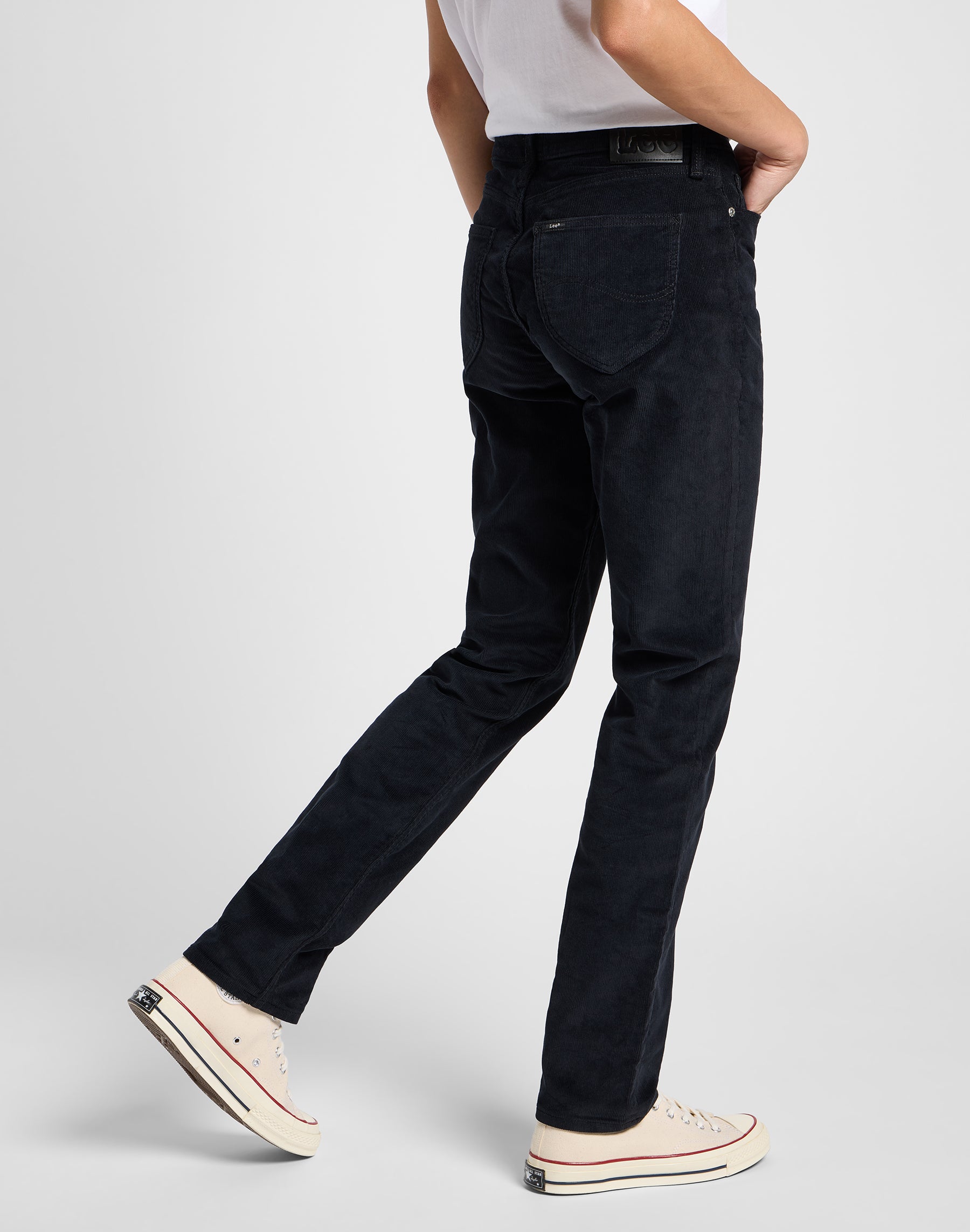 Marion Straight in Unionall Black Pantalon Lee