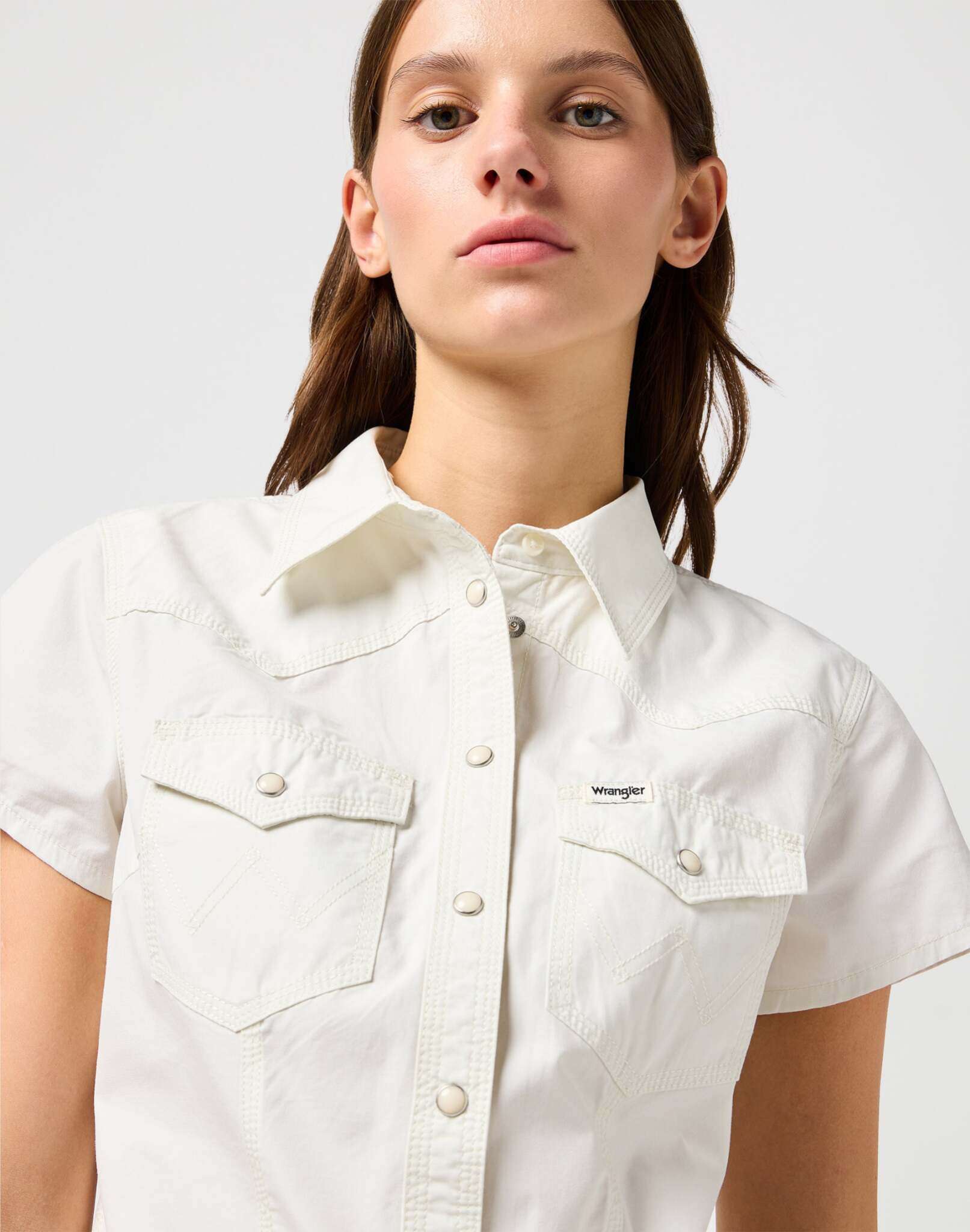 Shrunken Shirt in Vintage White Chemises Wrangler