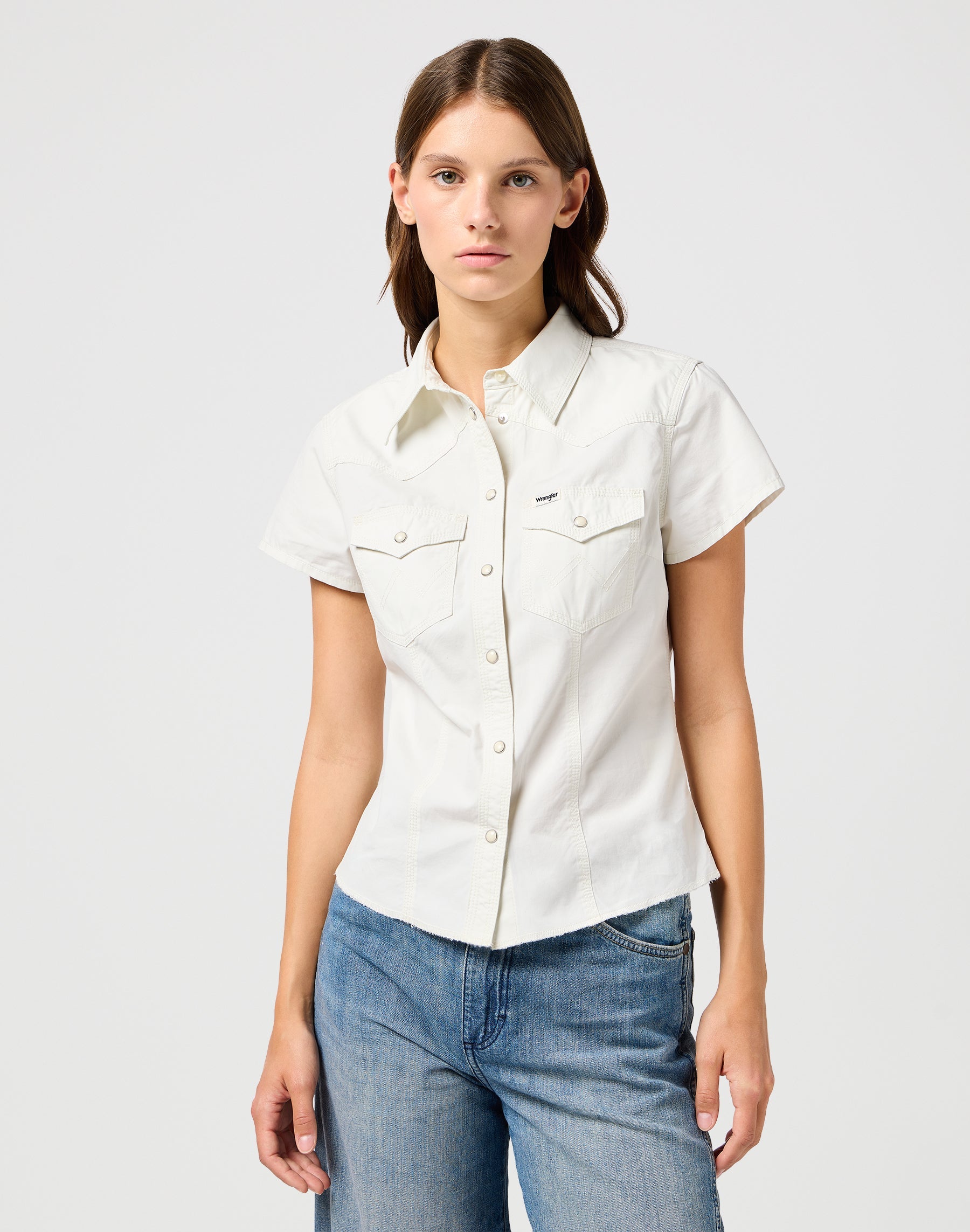 Shrunken Shirt in Vintage White Chemises Wrangler