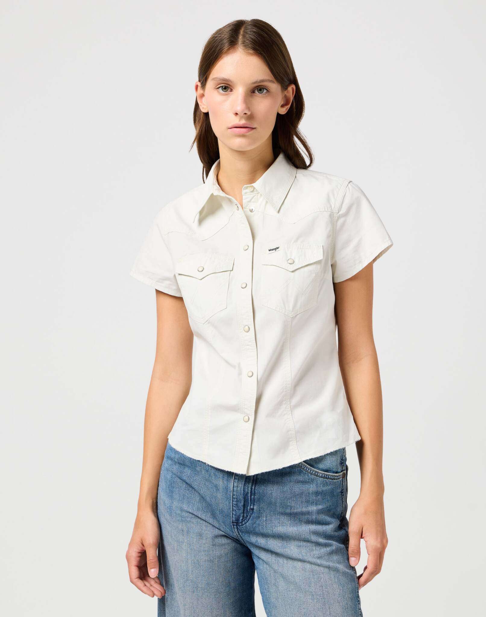 Shrunken Shirt in Vintage White Chemises Wrangler