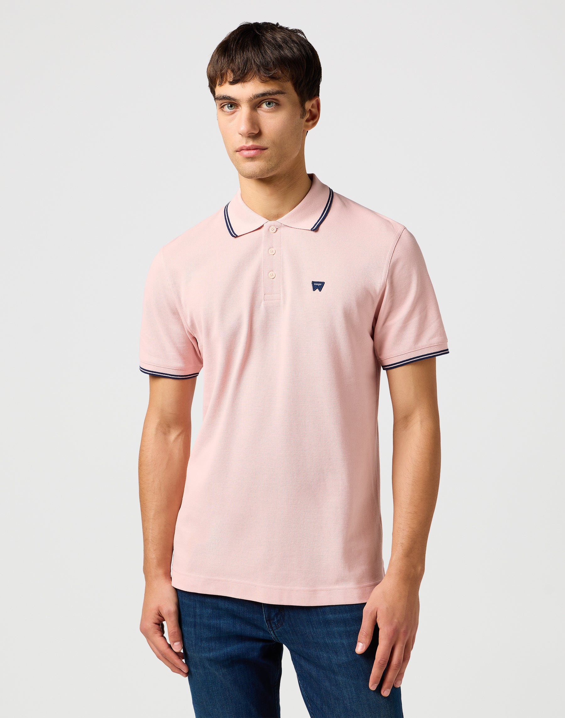 Polo rose argenté T-shirts Wrangler