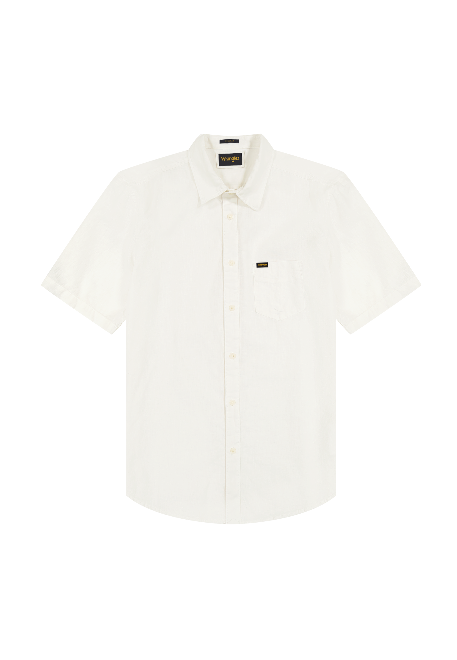 Ss 1 Pkt Shirt in White Chemises Wrangler