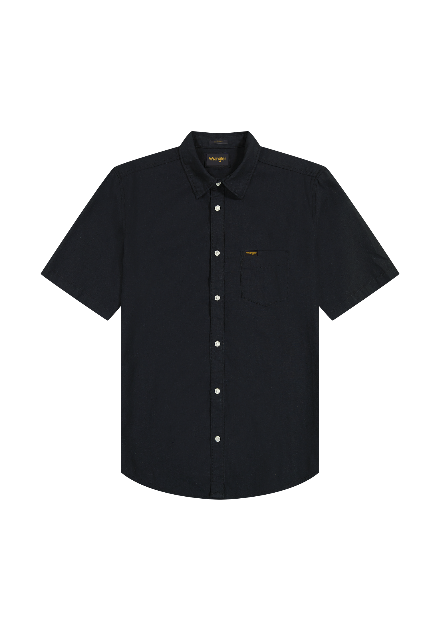Ss 1 Pkt Shirt in Black Chemises Wrangler
