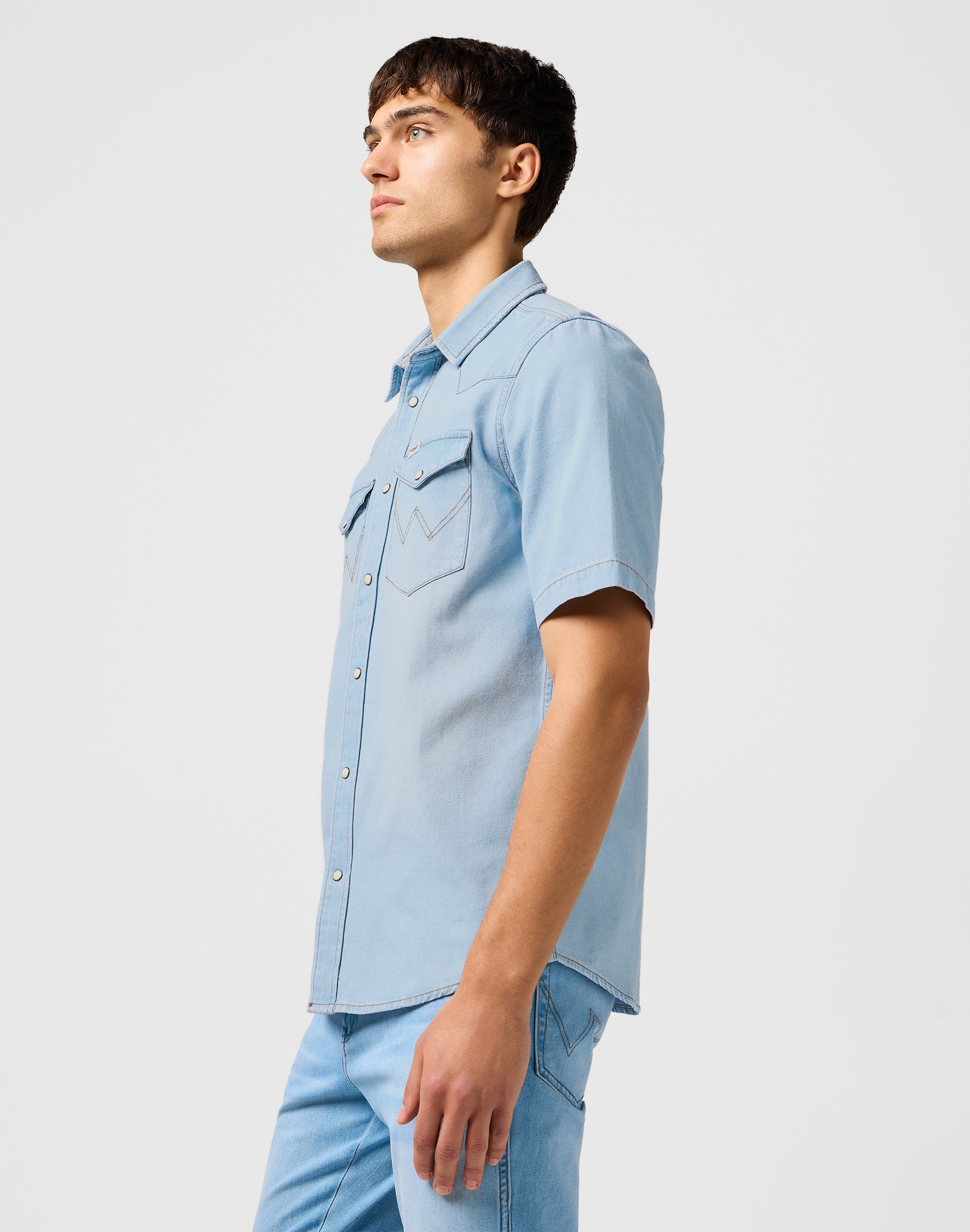 Ss Western Shirt in Authentic Tint Chemises Wrangler