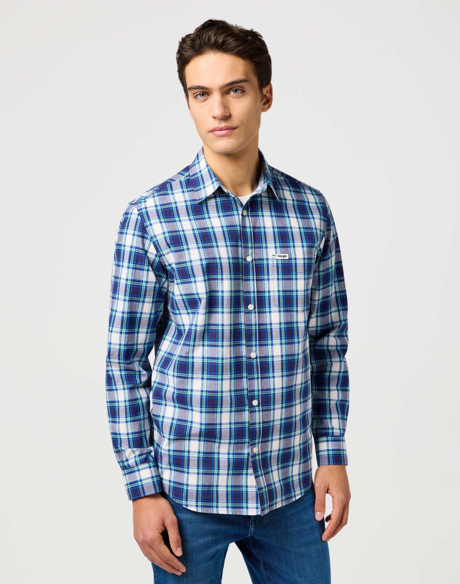 1 pt Shirt in Navy Chemises Wrangler