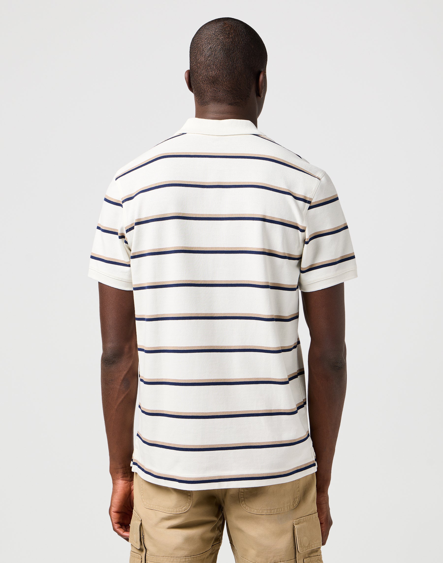 Polo à rayures blanc T-shirts Wrangler