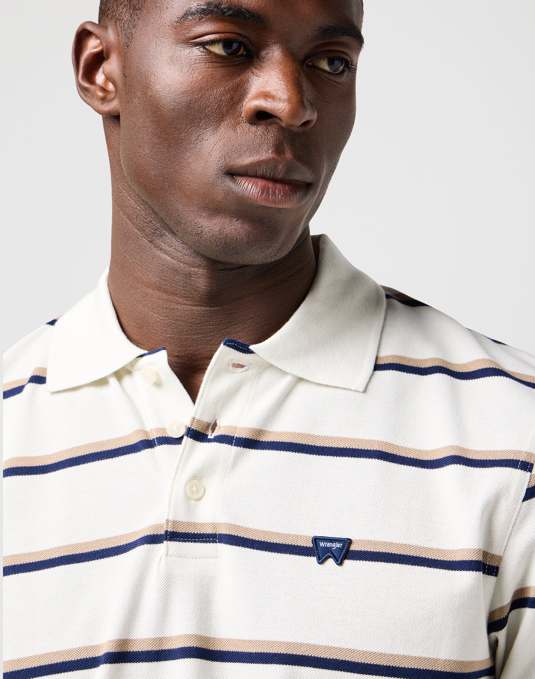 Polo à rayures blanc T-shirts Wrangler