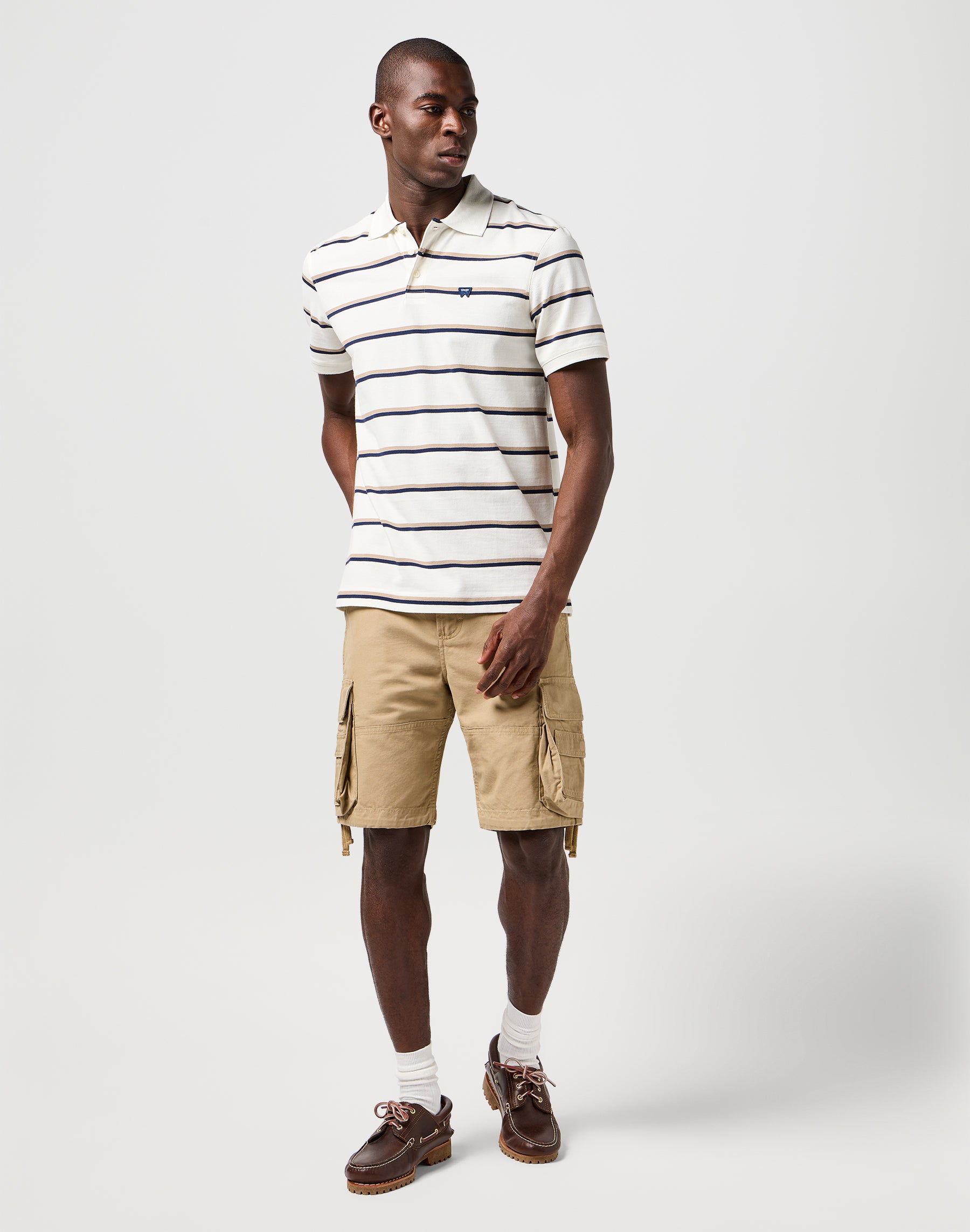 Polo à rayures blanc T-shirts Wrangler