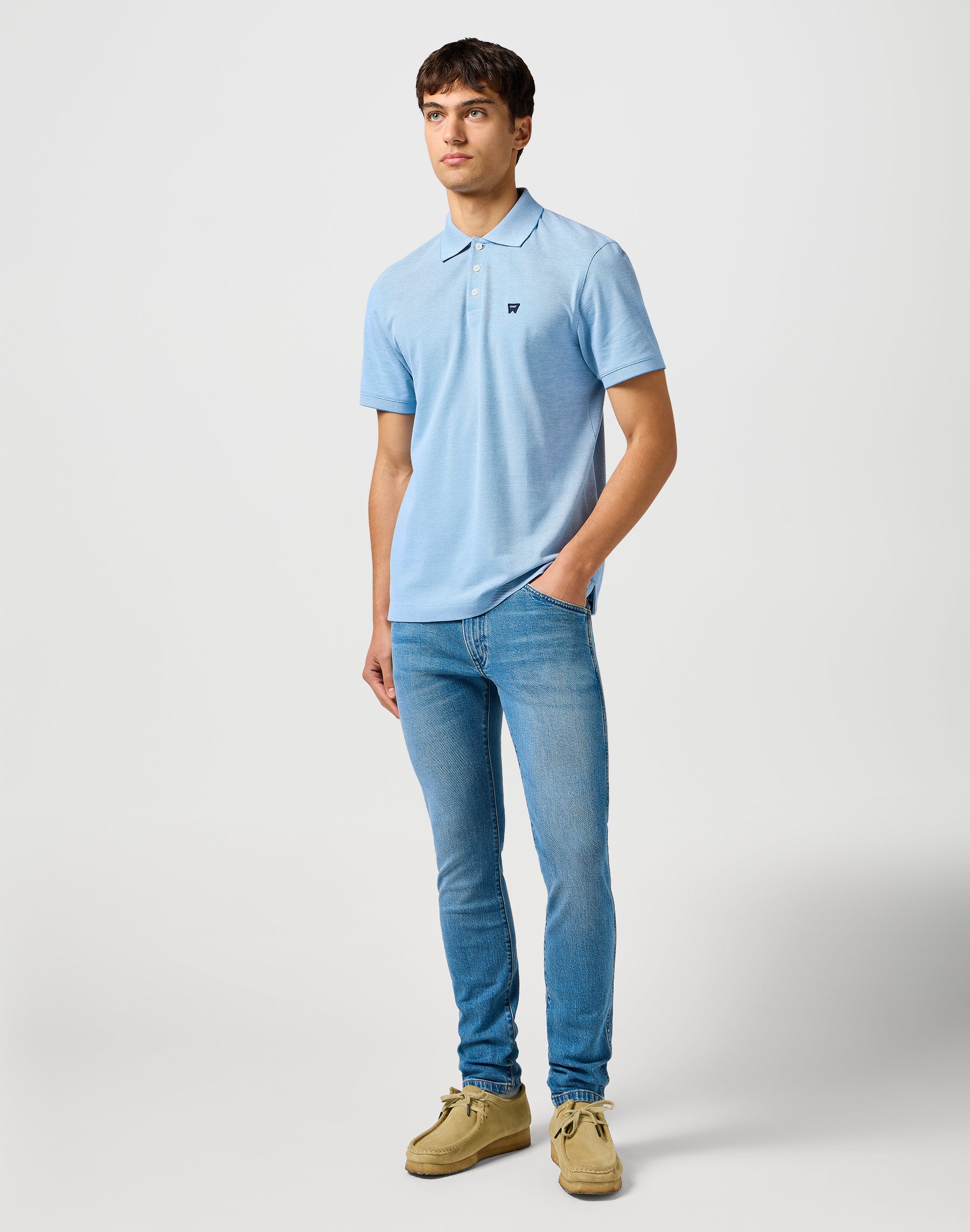 Refined Polo Shirt in Blue T-shirts Wrangler