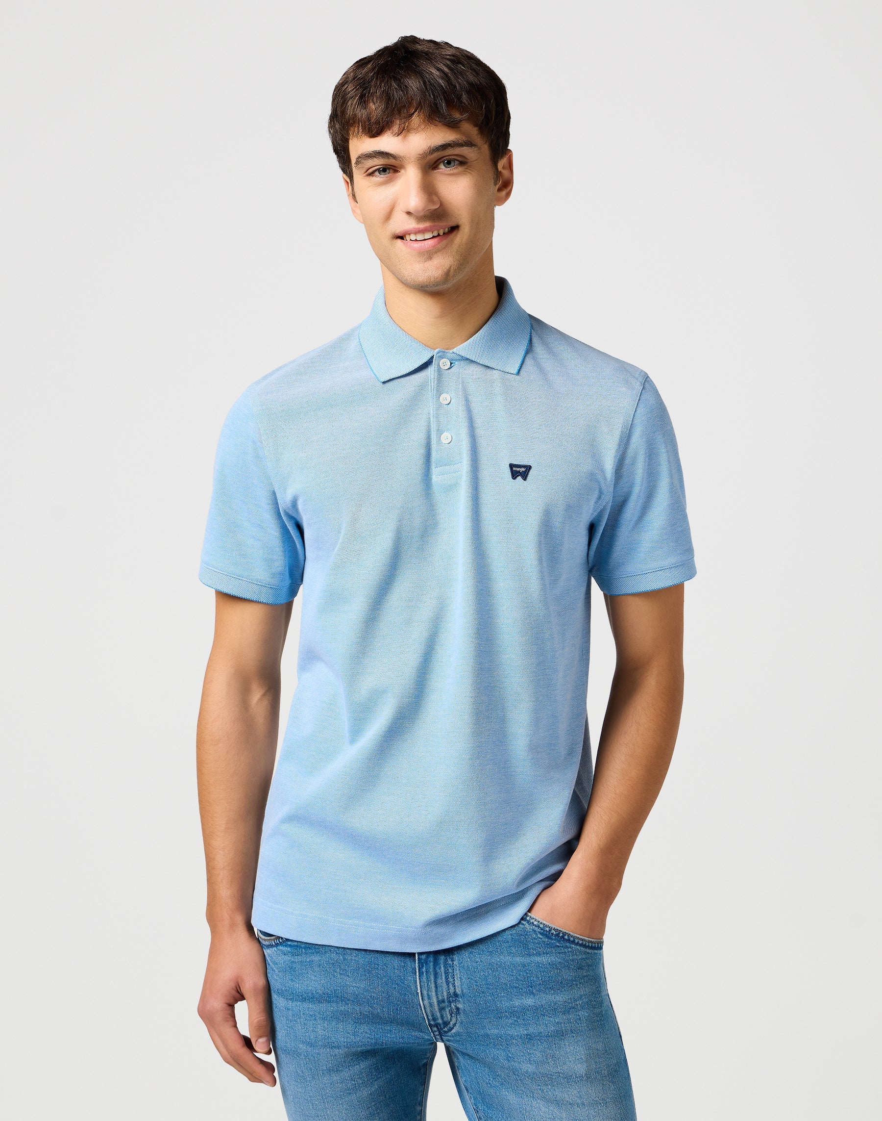 Refined Polo Shirt in Blue T-shirts Wrangler