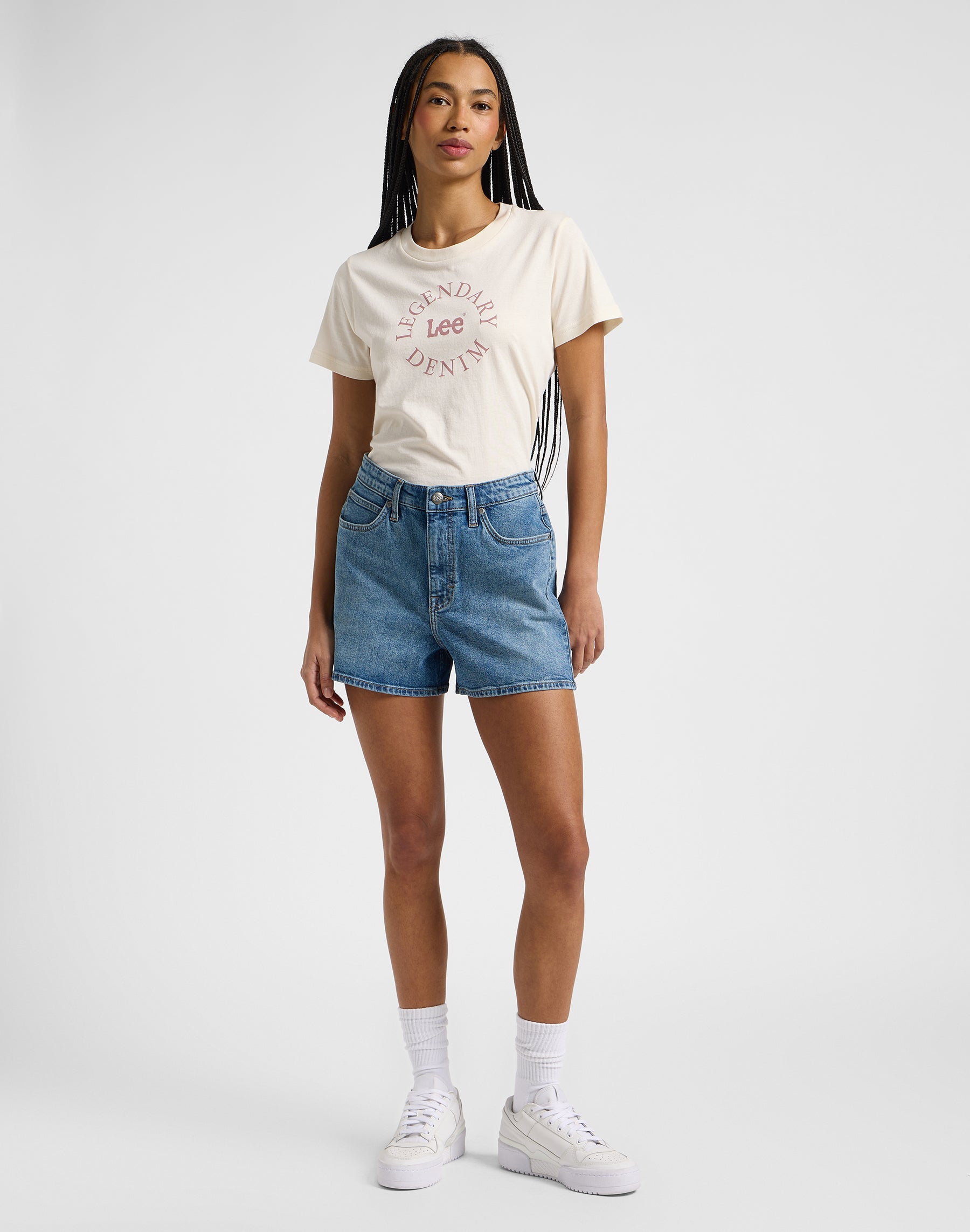Carol Short en jean fil bleu Lee