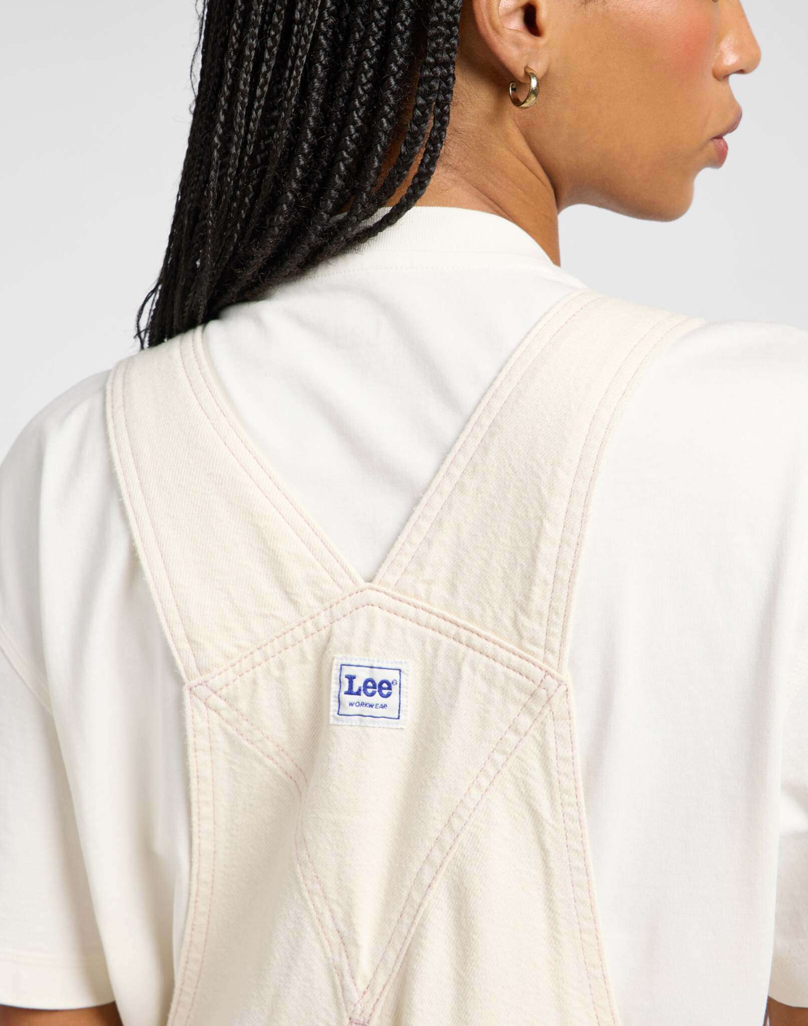 Salopette droite en écru Combinaison Lee