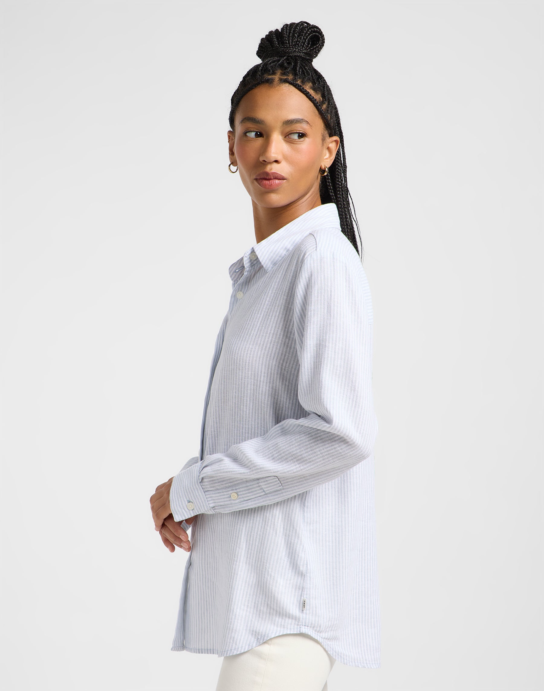 Chemise Pocketless in Concrete Pinstripe Chemises Lee