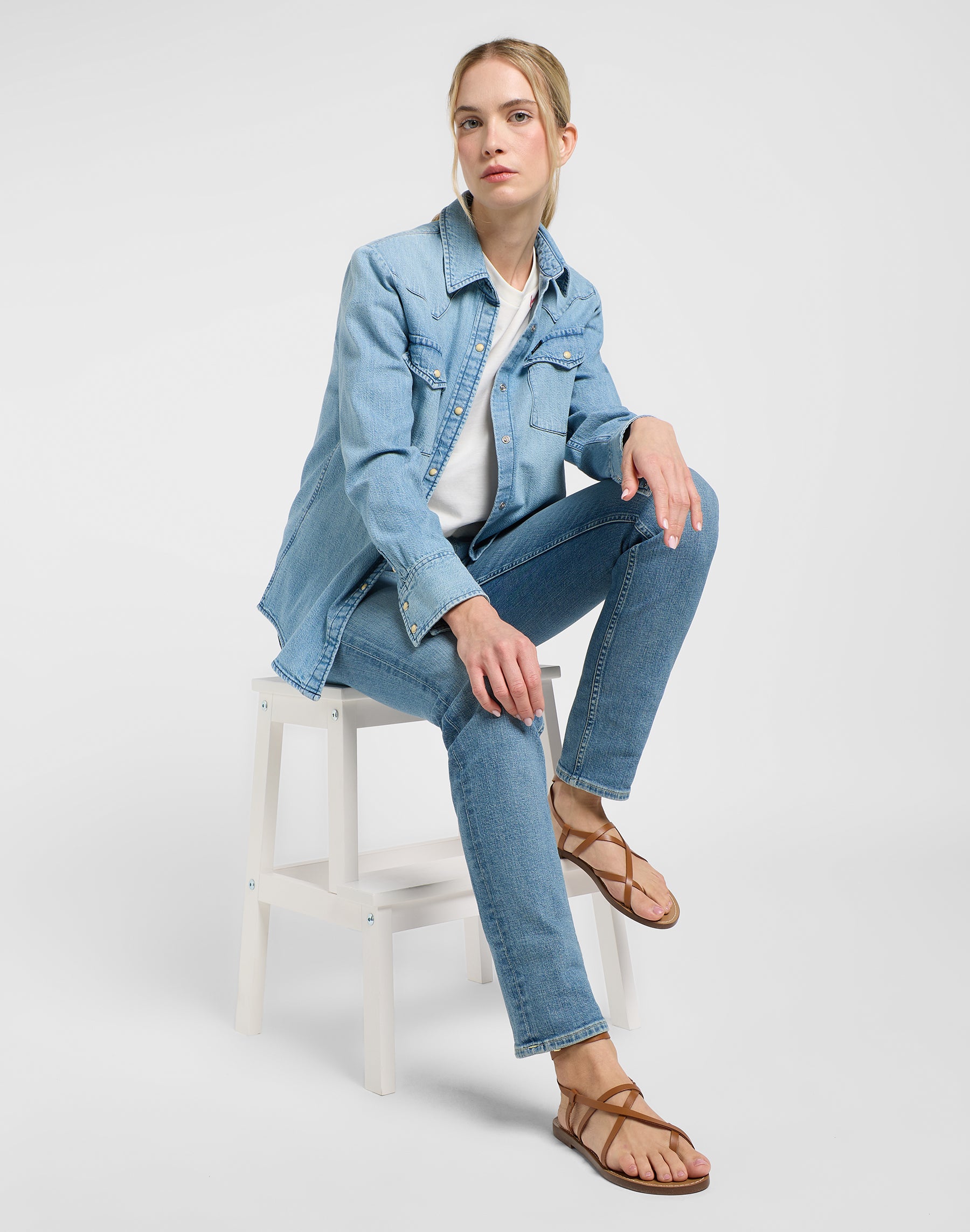 Elly in Ciel nuageux Jeans Lee