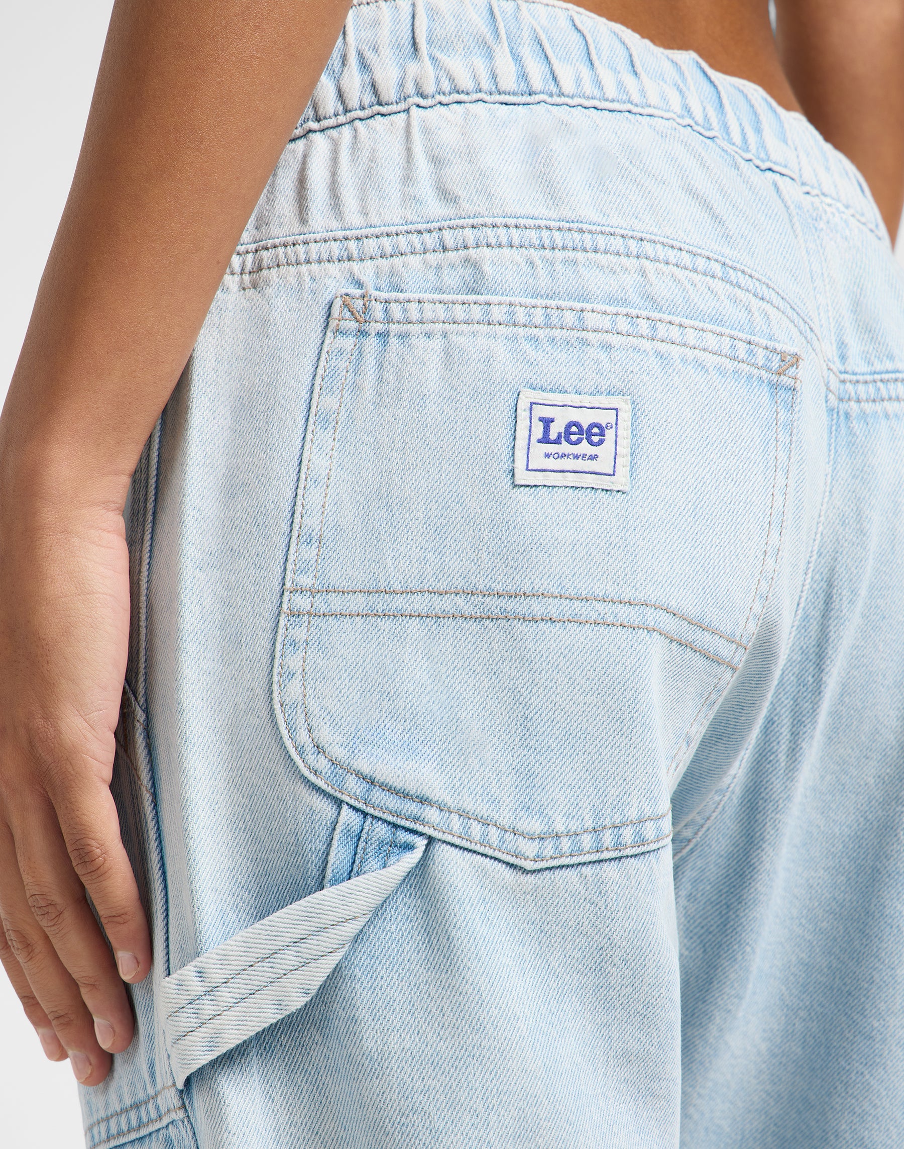 Drawstring Pull On en Bright Mist Jeans Lee