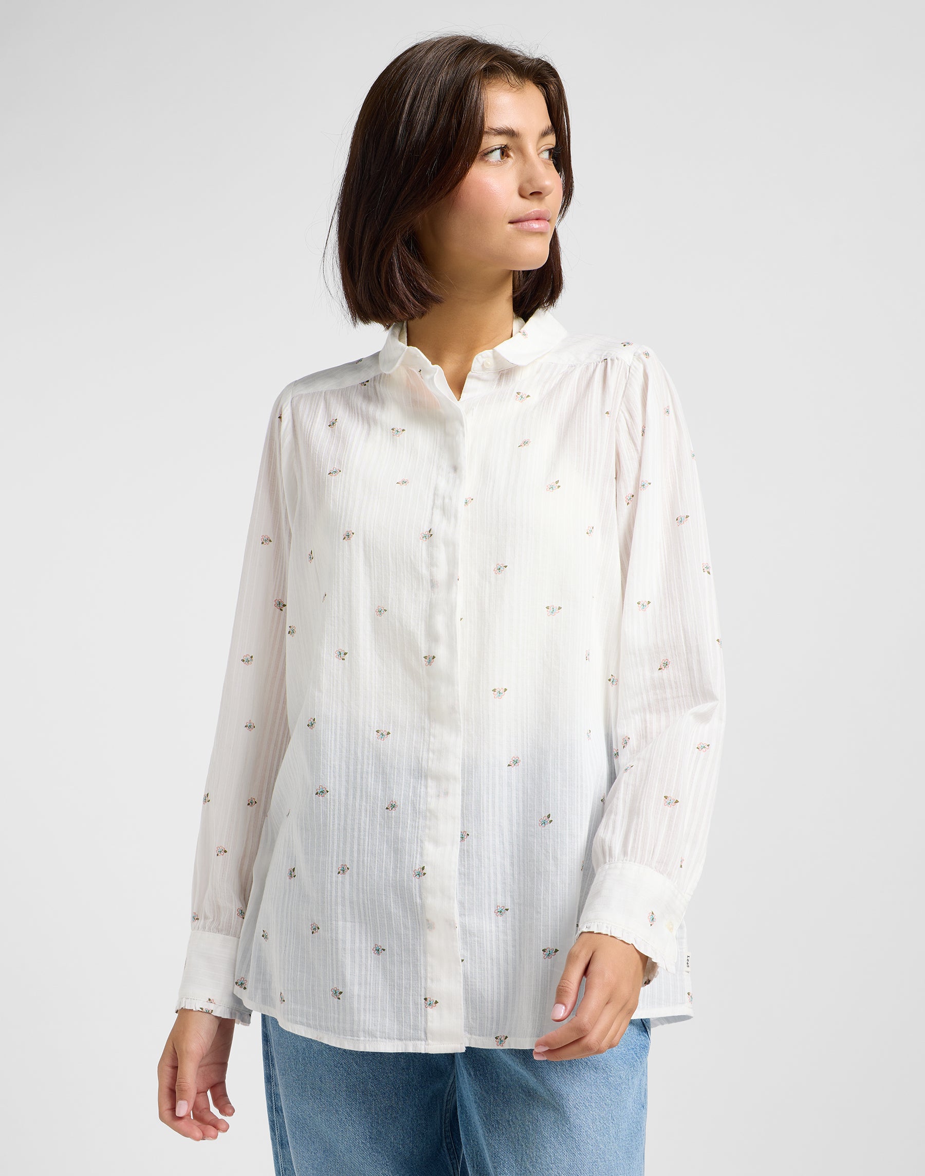 Shirred Blouse in Grove Floral Chemises Lee