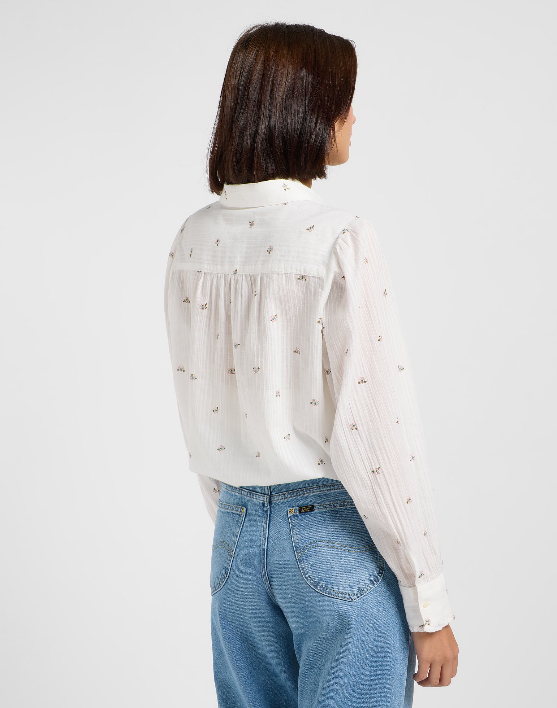 Shirred Blouse in Grove Floral Chemises Lee