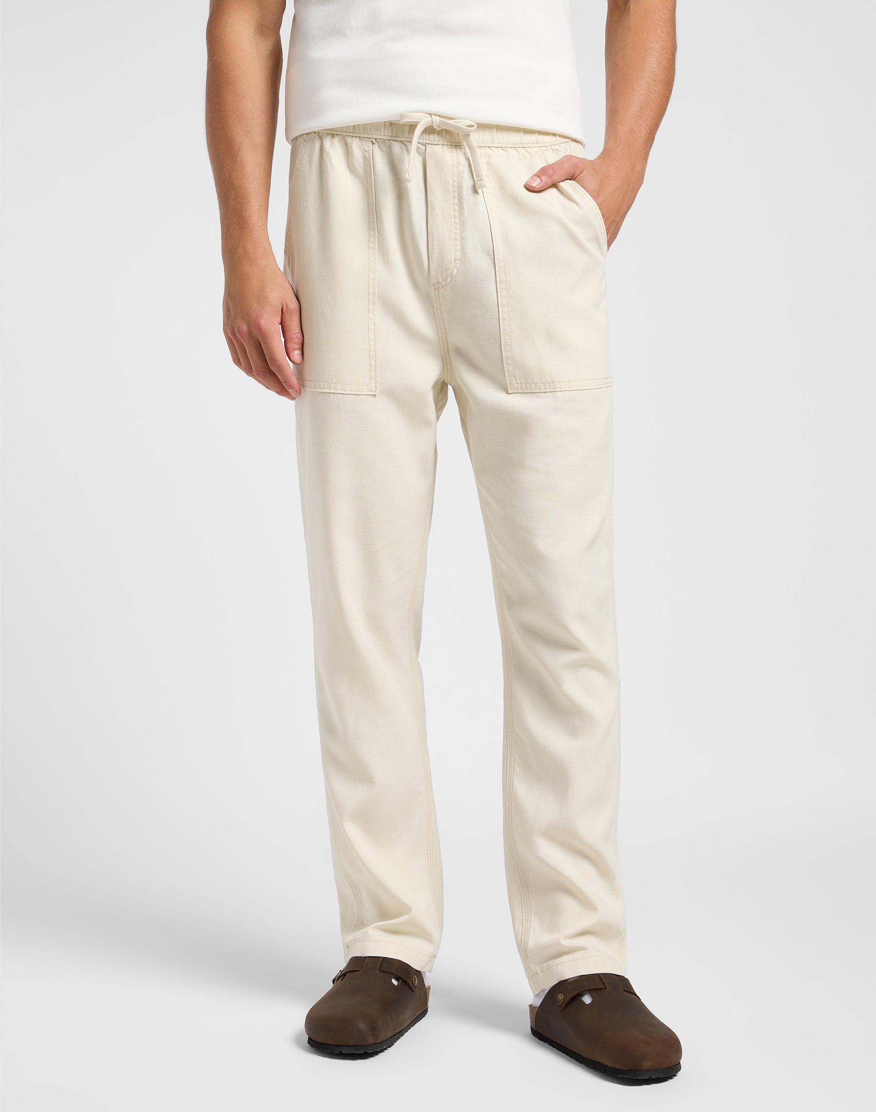 Utility Drawstring Pantalon en Soy Bean Pantalon Lee