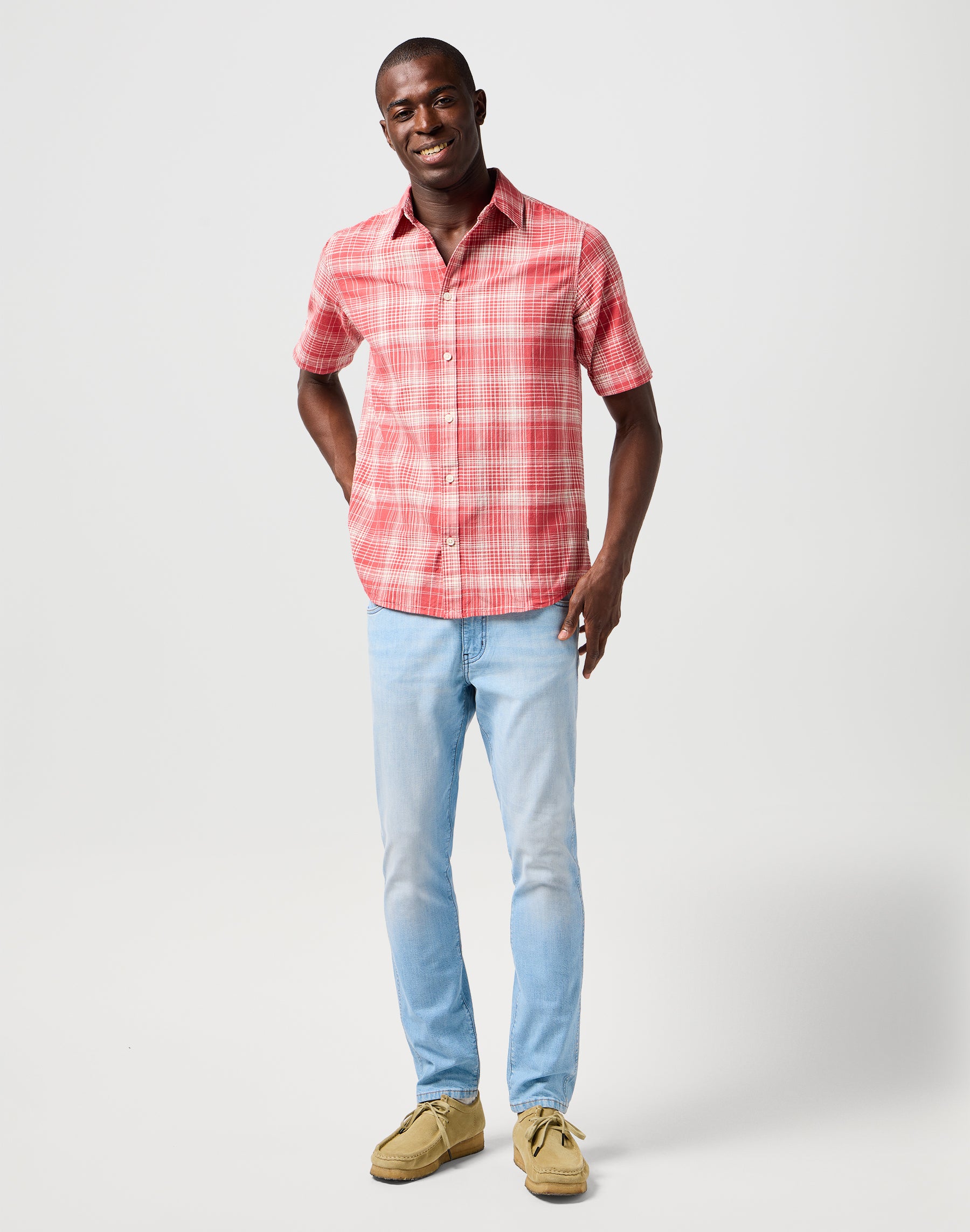 Ss Shirt in Red Chemises Wrangler