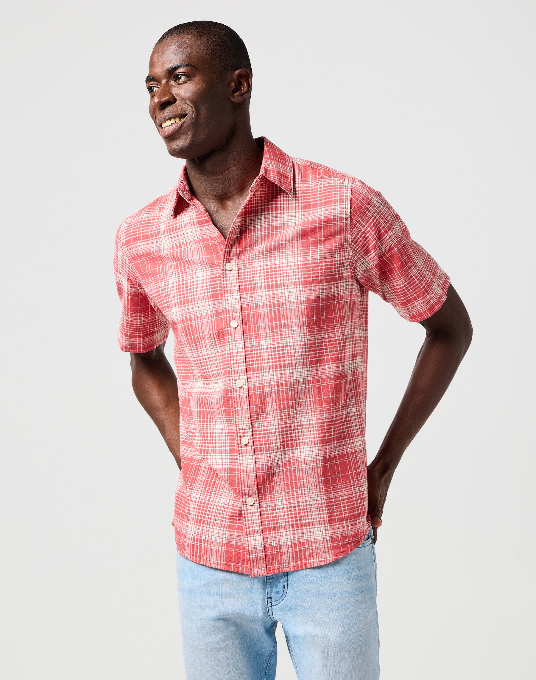 Ss Shirt in Red Chemises Wrangler