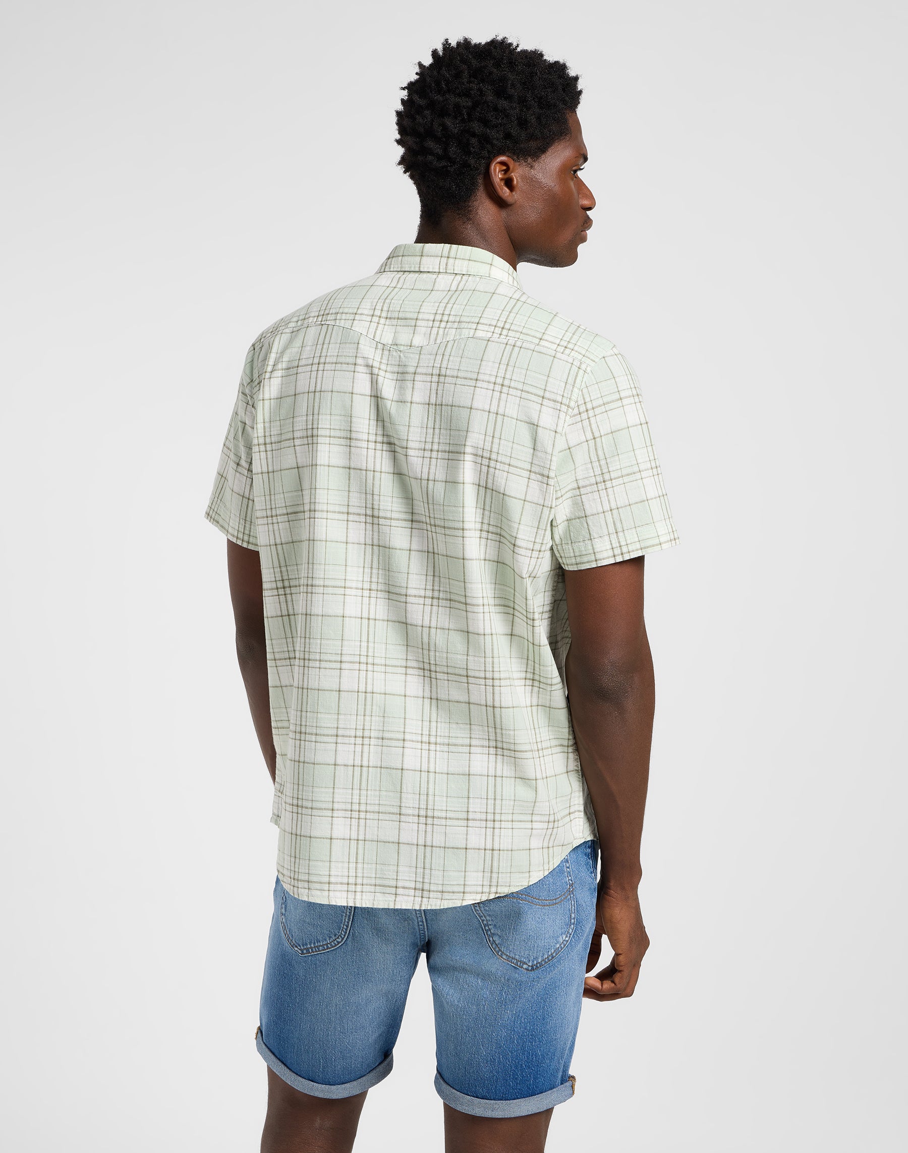Ss Western Shirt in Mercantile Sage Ombre Chemises Lee