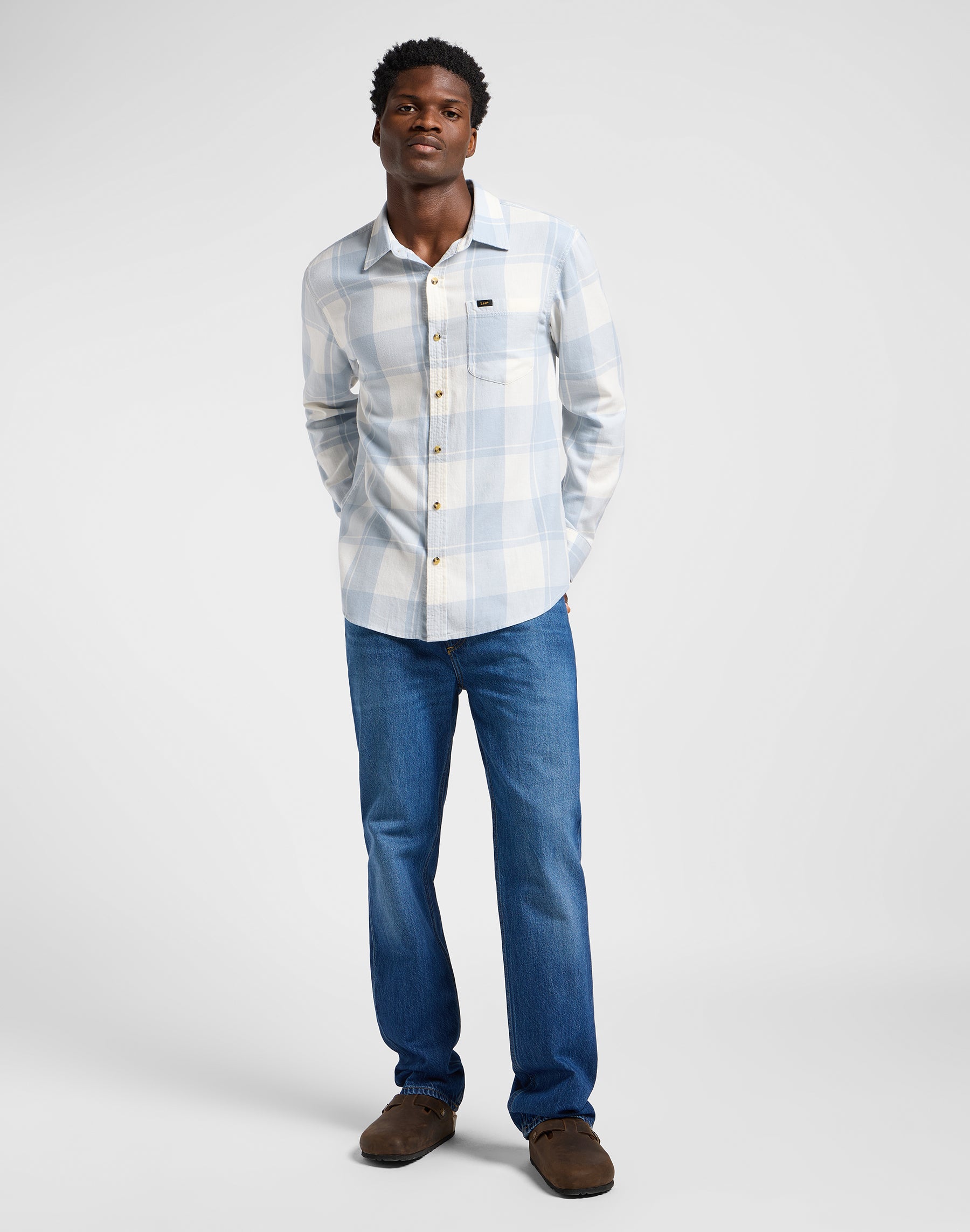 Chemise Mercantile in Ecru Concrete Chemises Lee