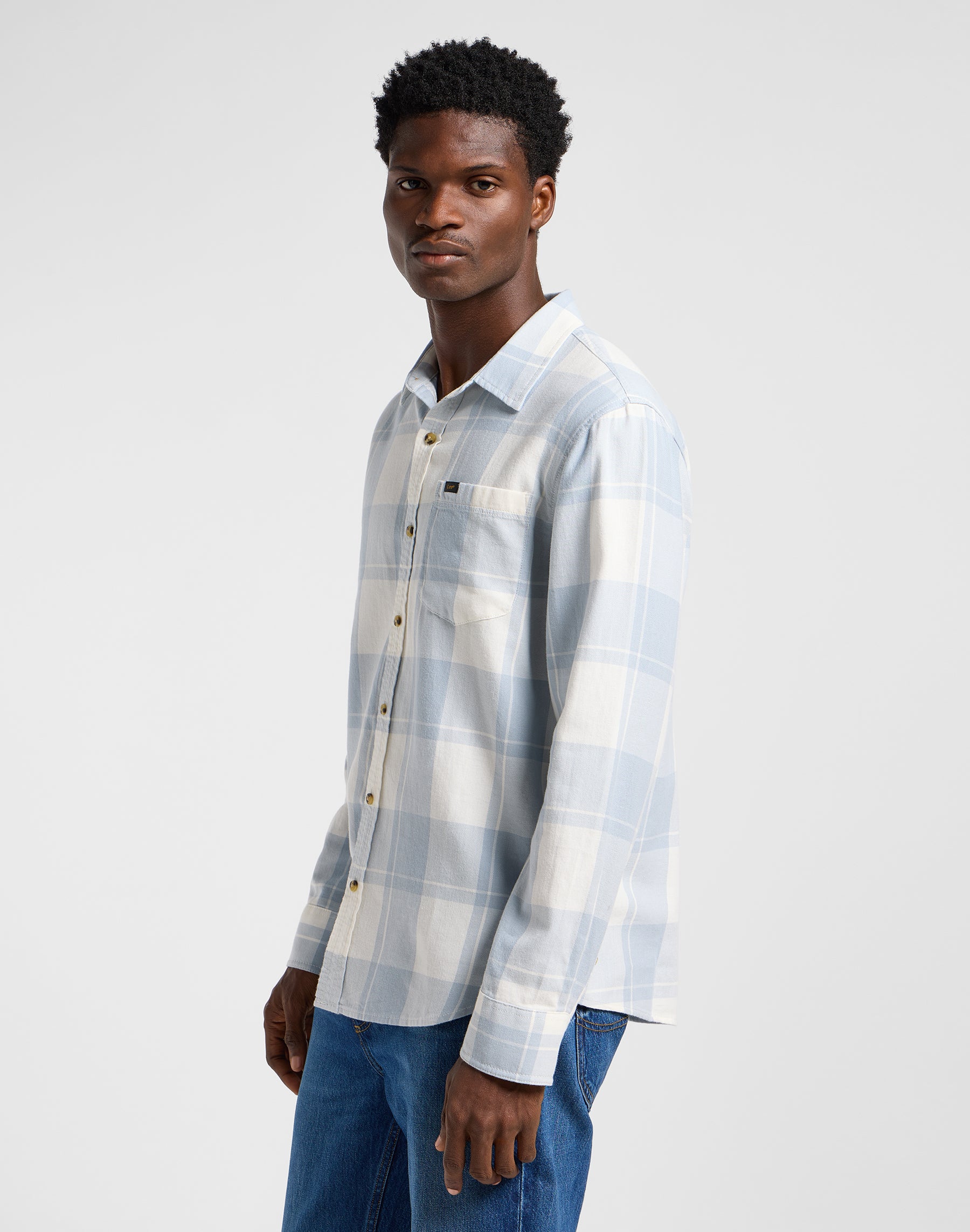 Chemise Mercantile in Ecru Concrete Chemises Lee