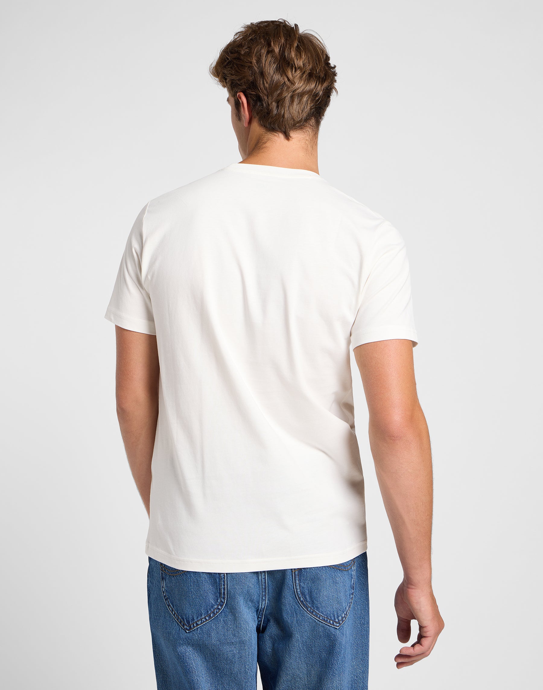 Medium Logo Tee en écru T-shirts Lee