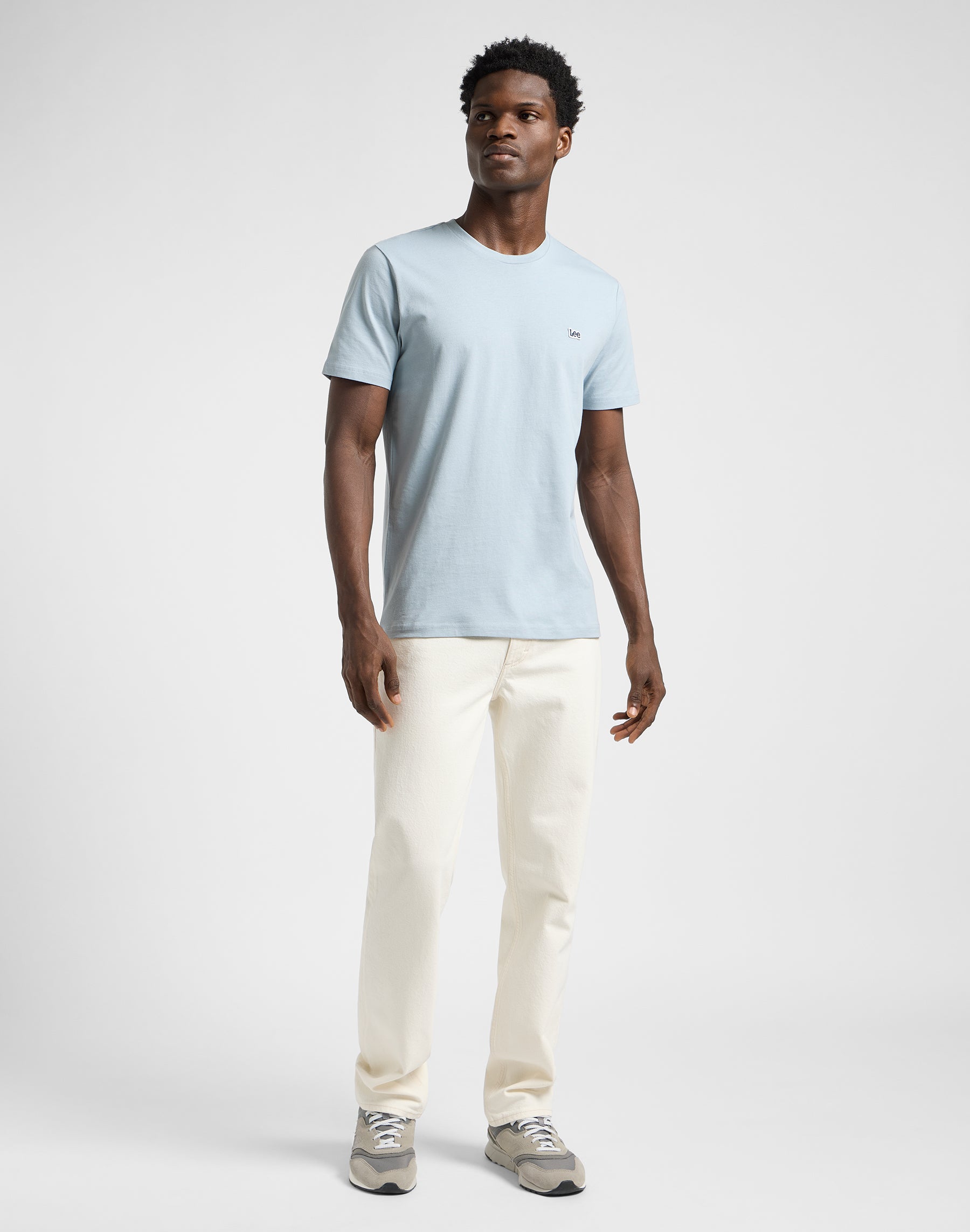 Ss Patch Logo Tee en gris béton T-shirts Lee