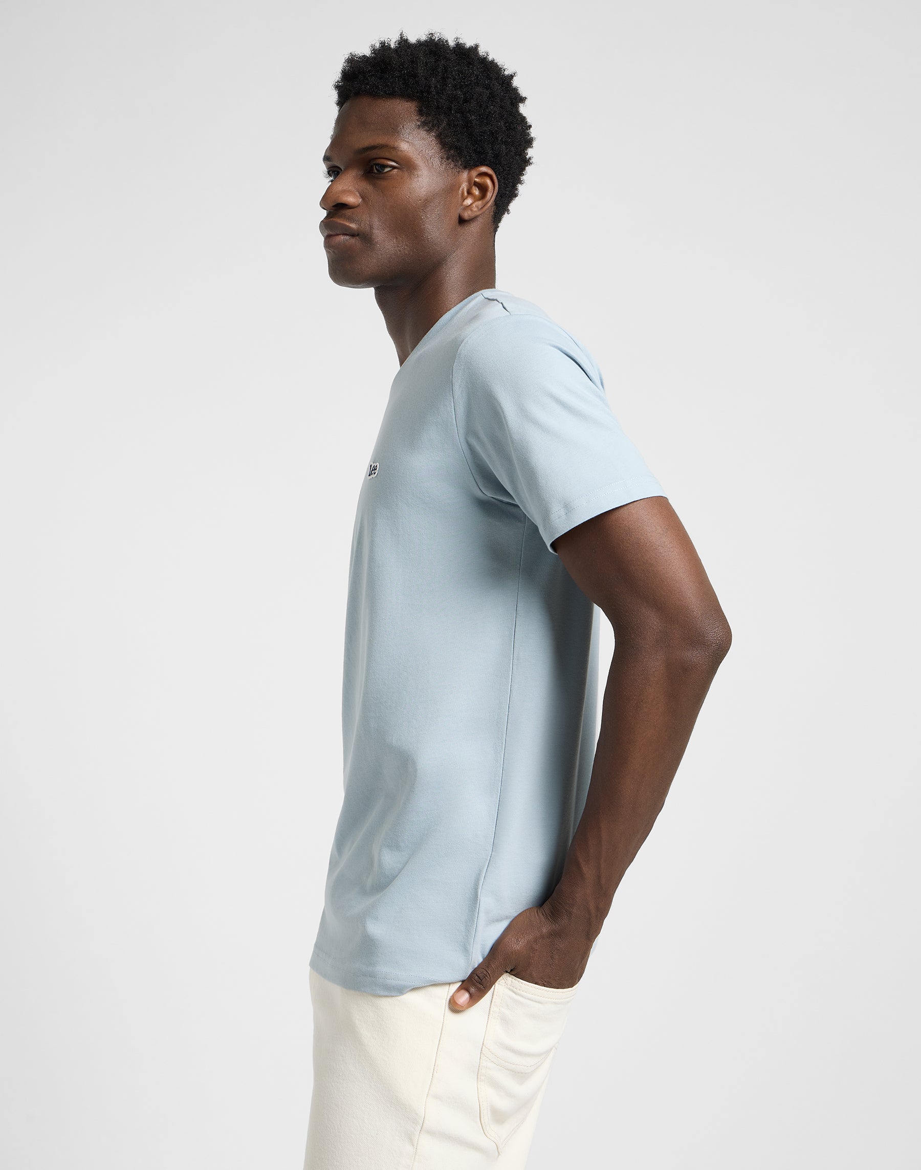 Ss Patch Logo Tee en gris béton T-shirts Lee
