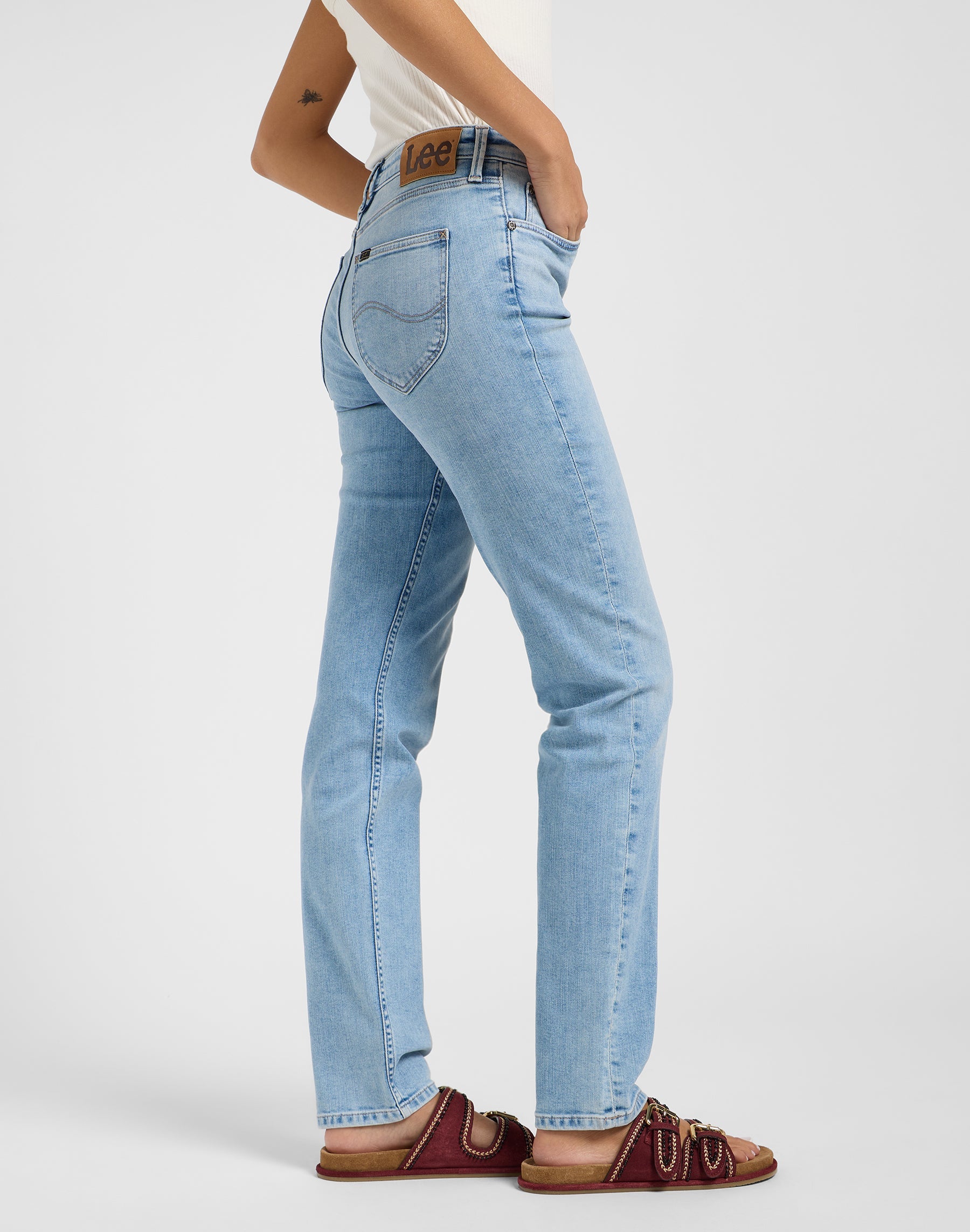 Marion Straight en Light Azul Jeans Lee