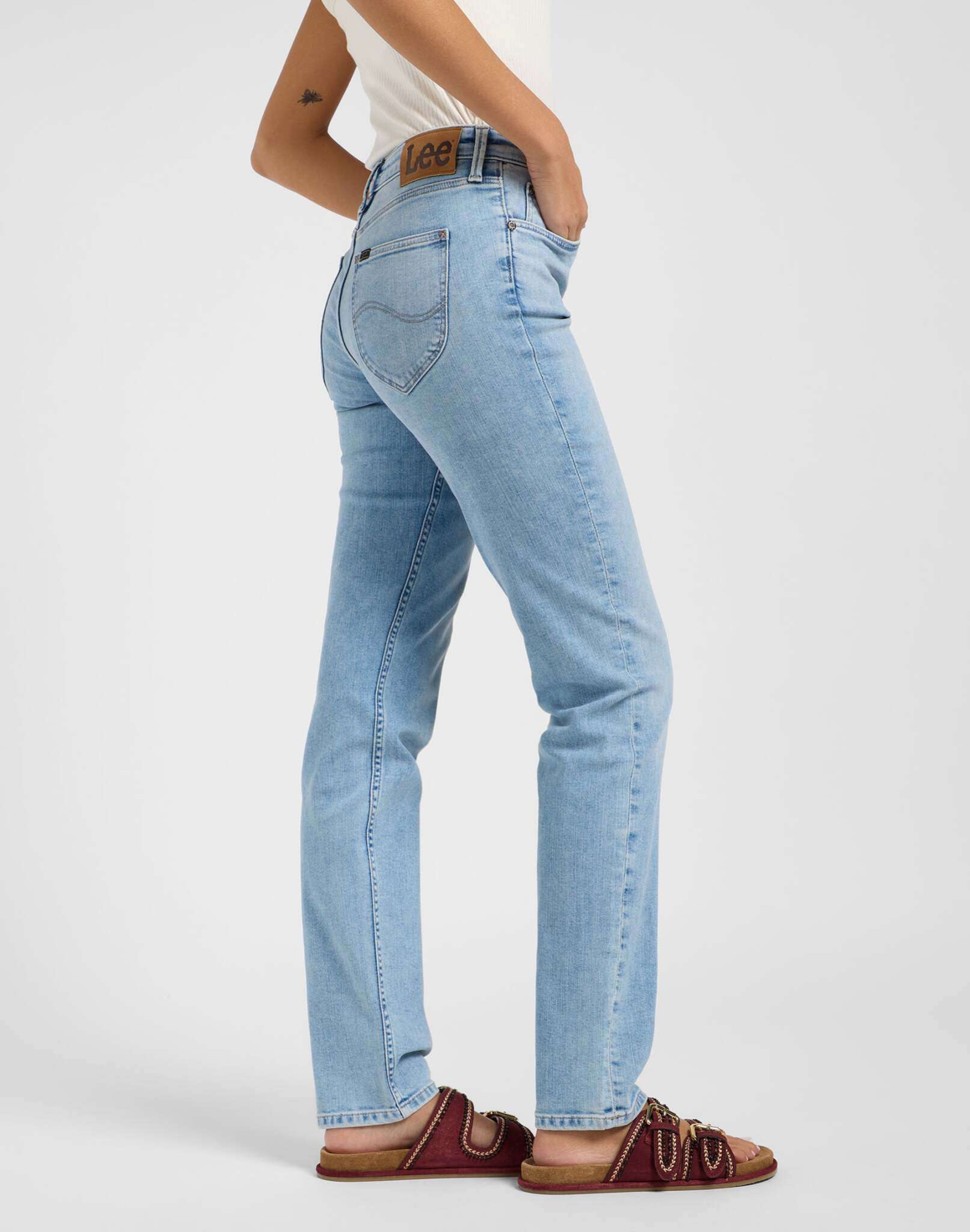 Marion Straight en Light Azul Jeans Lee