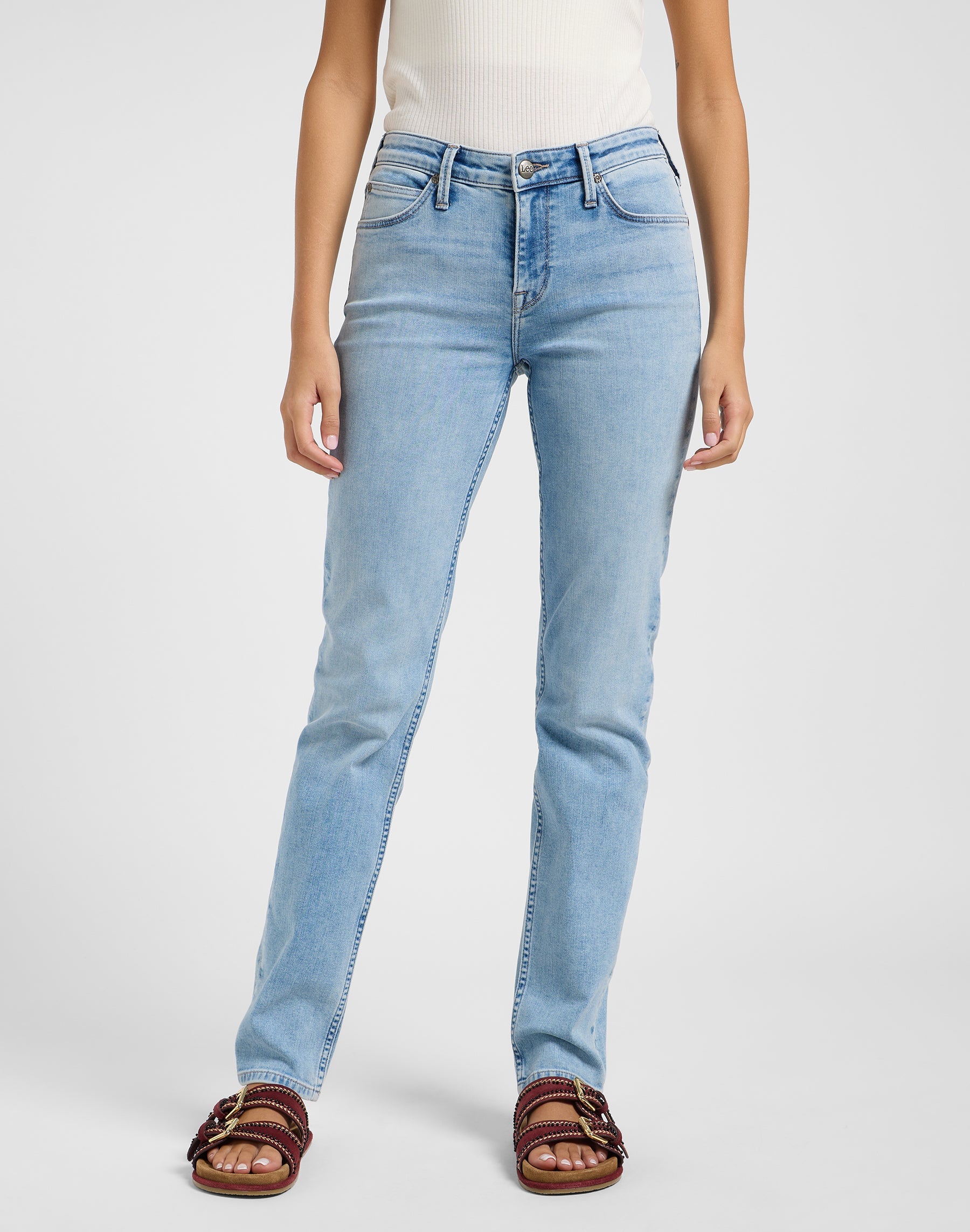 Marion Straight en Light Azul Jeans Lee